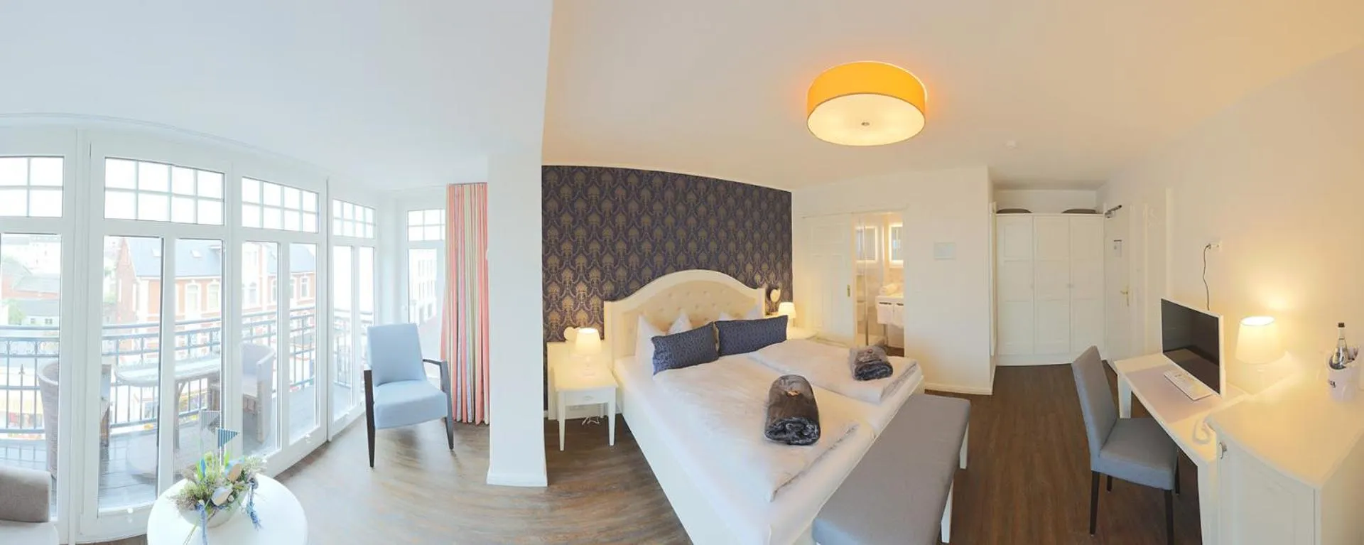 Bed in Hotel Strandvilla Janine