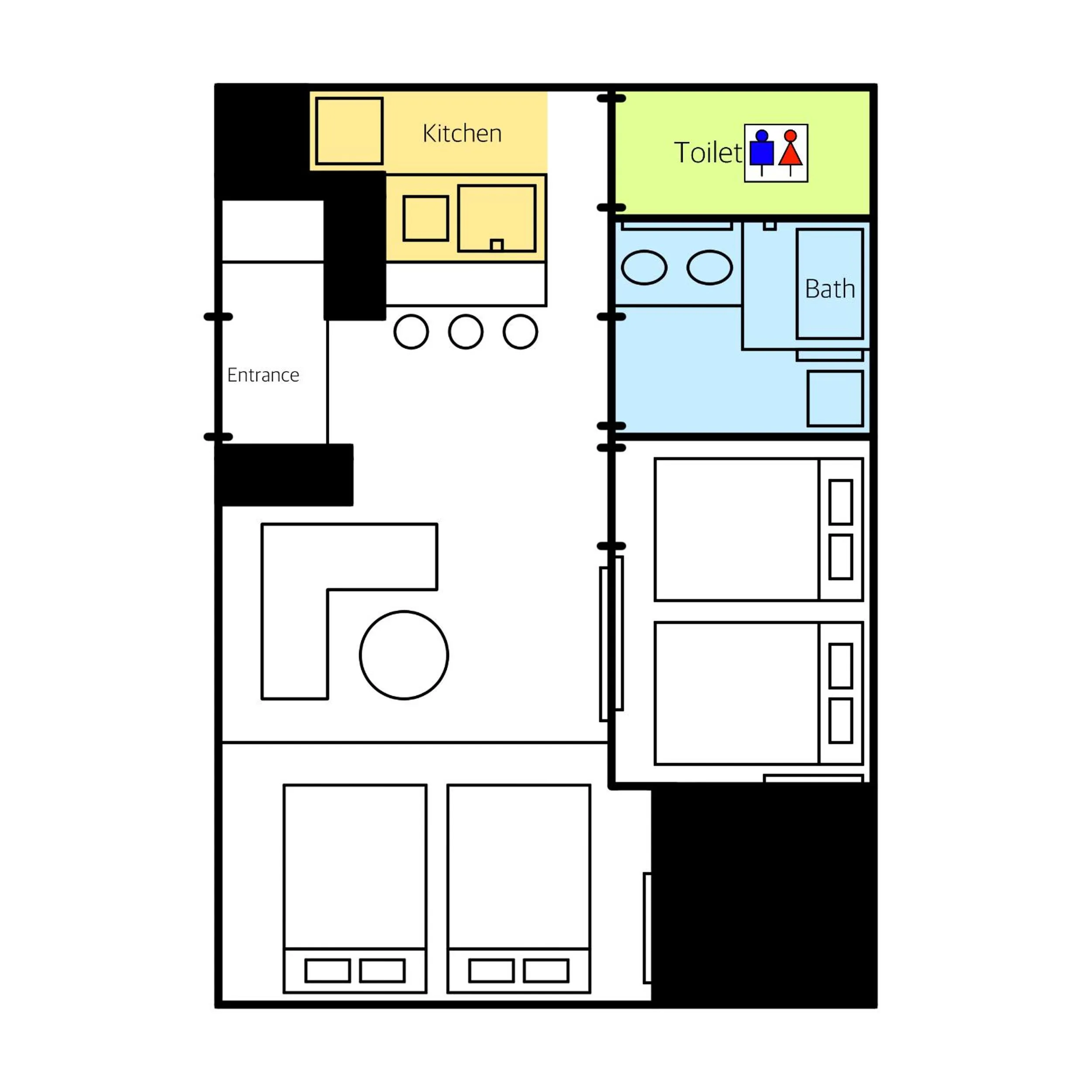 Floor plan in HOTEL WA HAKATA