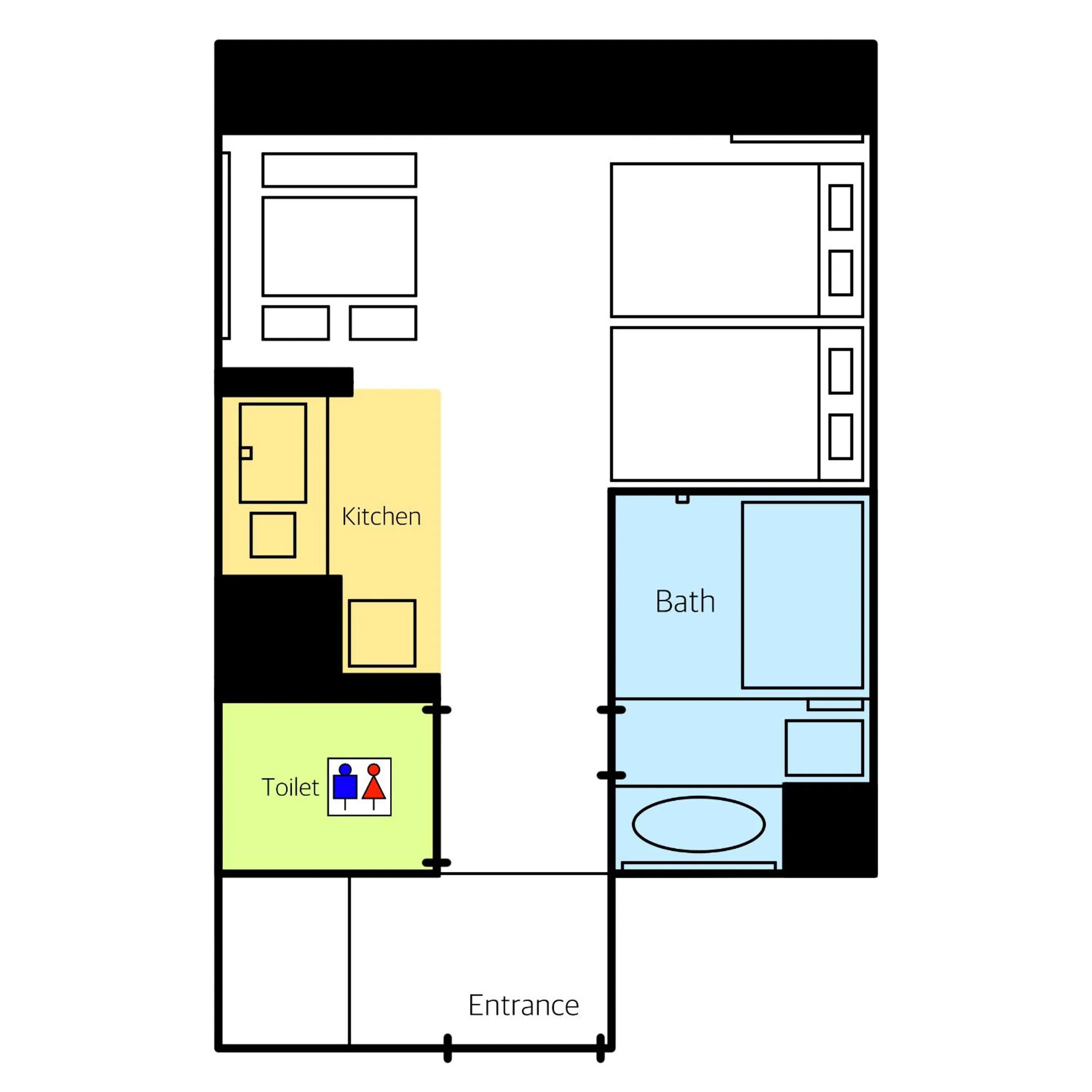 Floor plan in HOTEL WA HAKATA