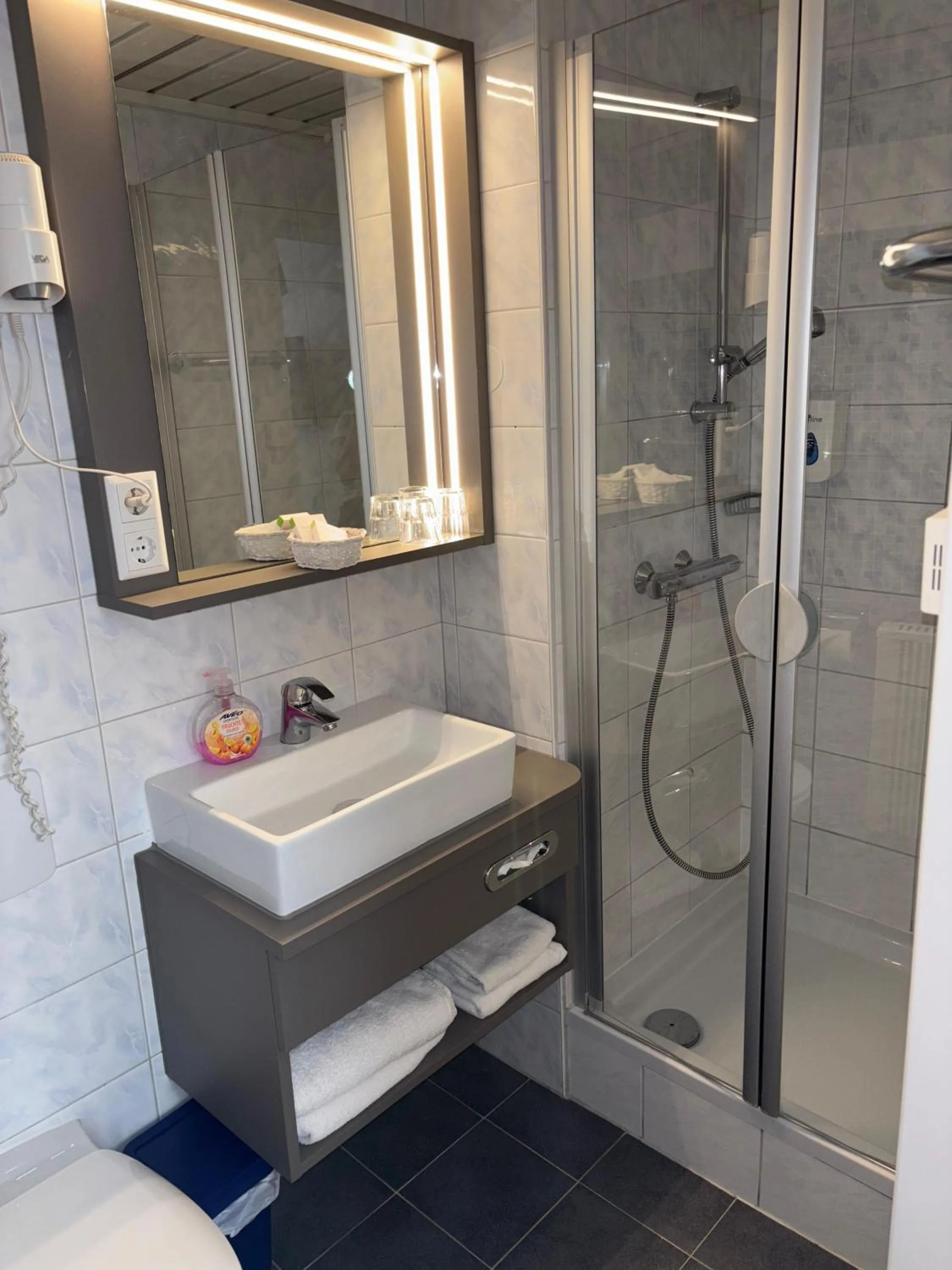 Shower in Gästehaus Centro in Konstanz