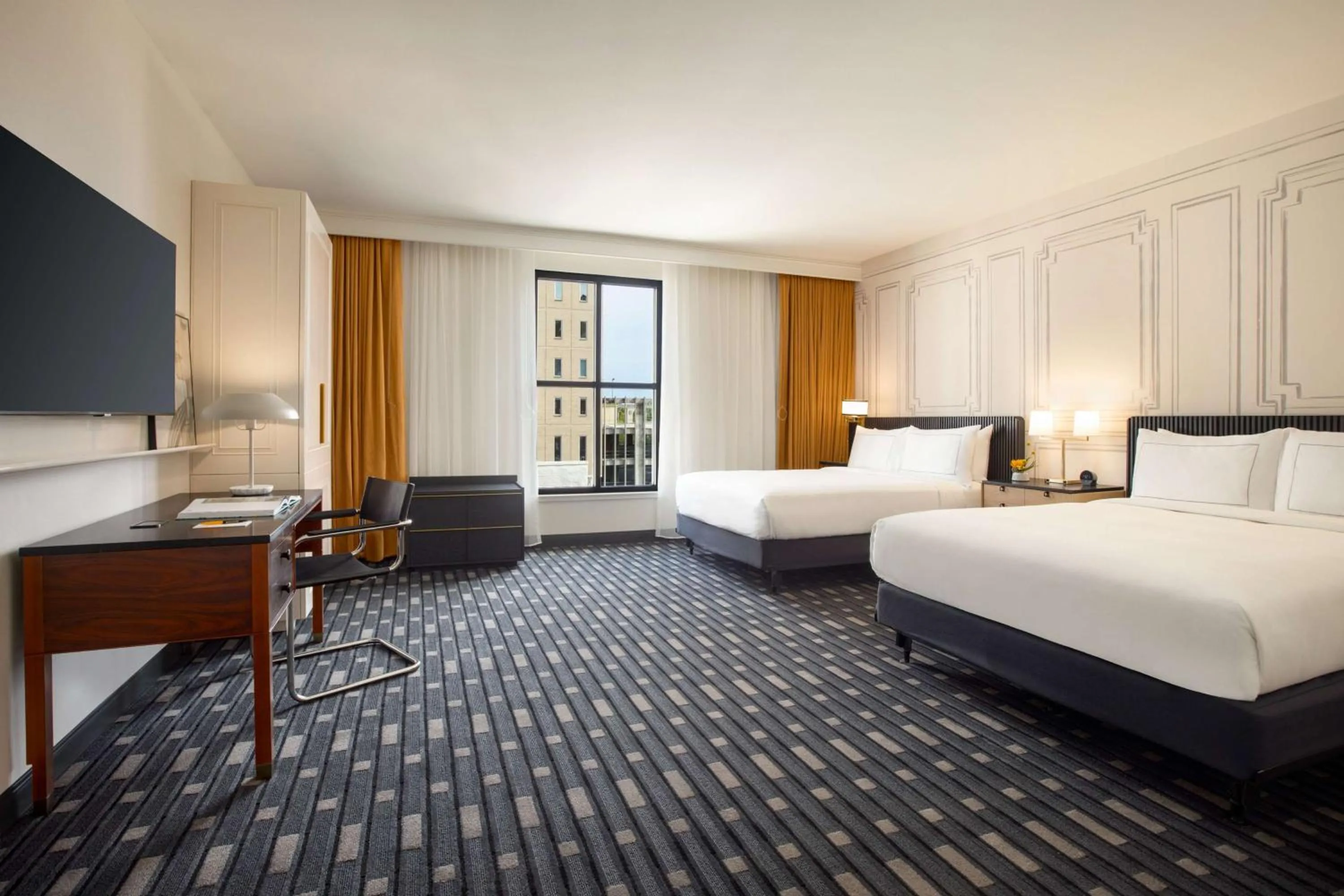 Bedroom, Bed in 106 Jefferson Huntsville, Curio Collection by Hilton