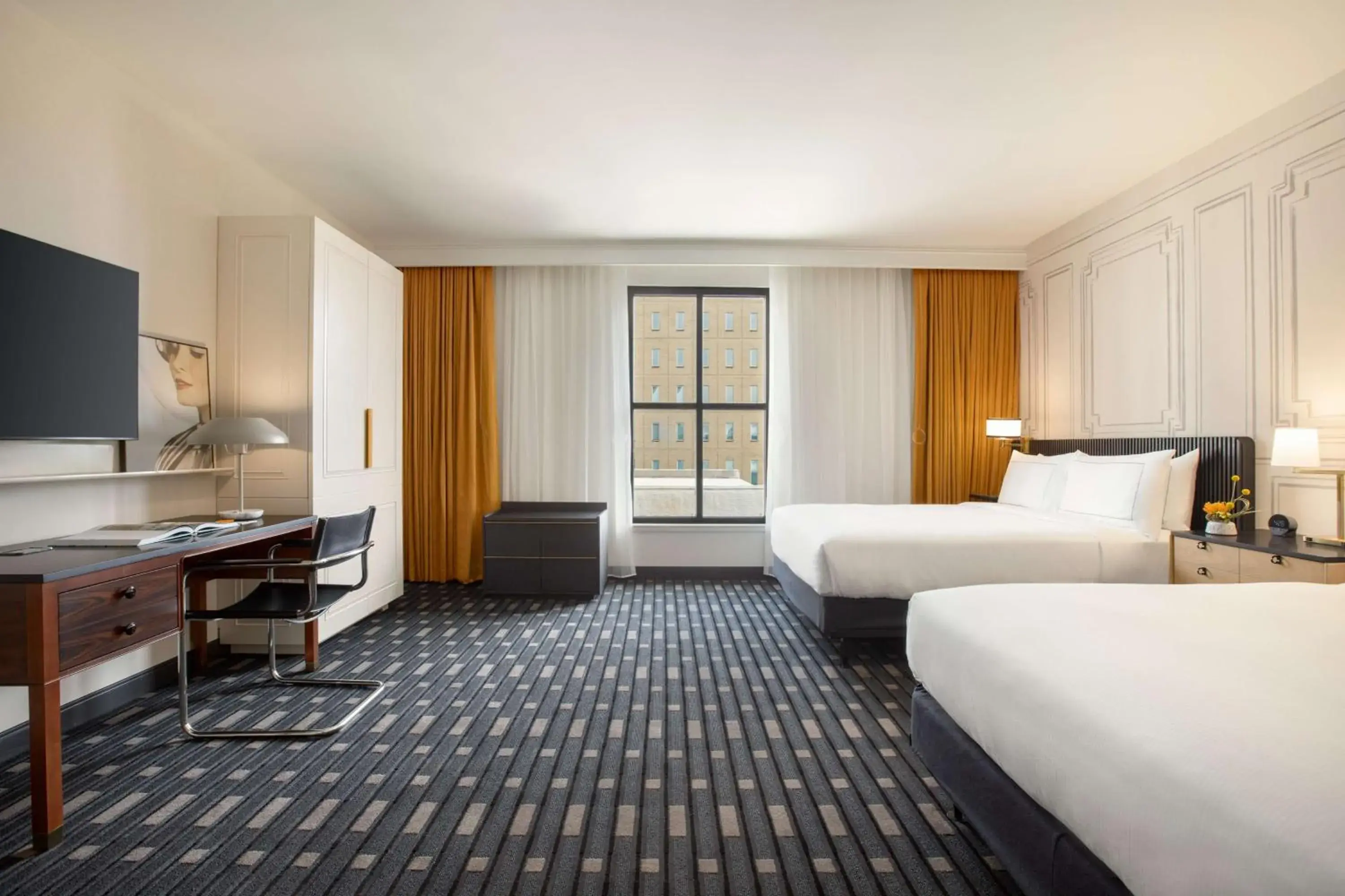 Queen Room with Two Queen Beds and Tub - Mobility/Hearing Access in 106 Jefferson Huntsville, Curio Collection by Hilton Queen Room with Two Queen Beds and Tub - Mobility/Hearing Access in 106 Jefferson Huntsville, Curio Collection by Hilton