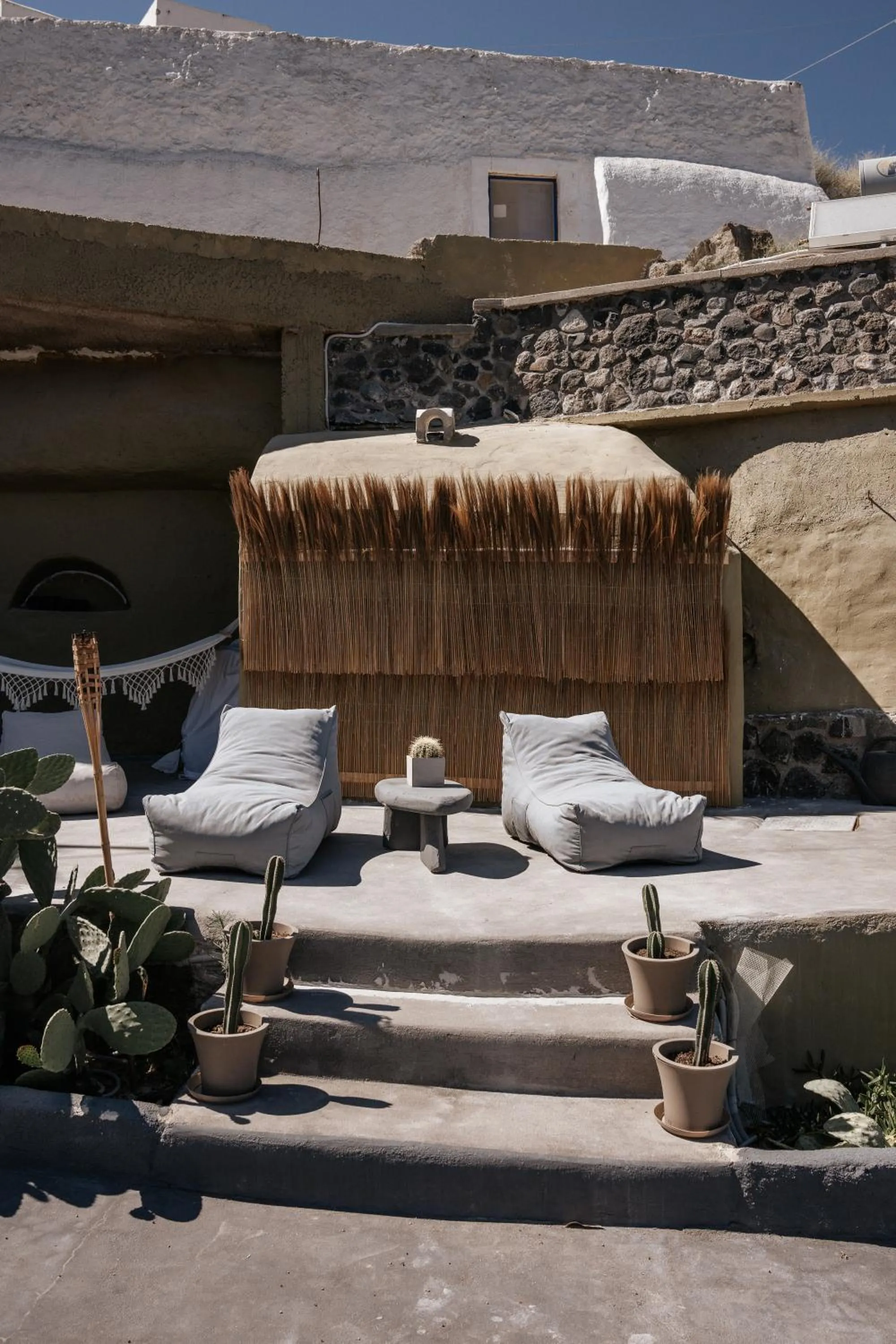 Patio in Canyon Santorini