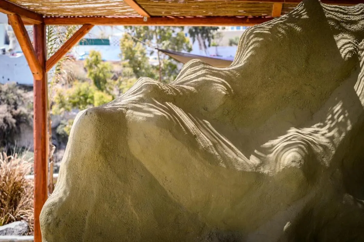 Natural landscape in Canyon Santorini