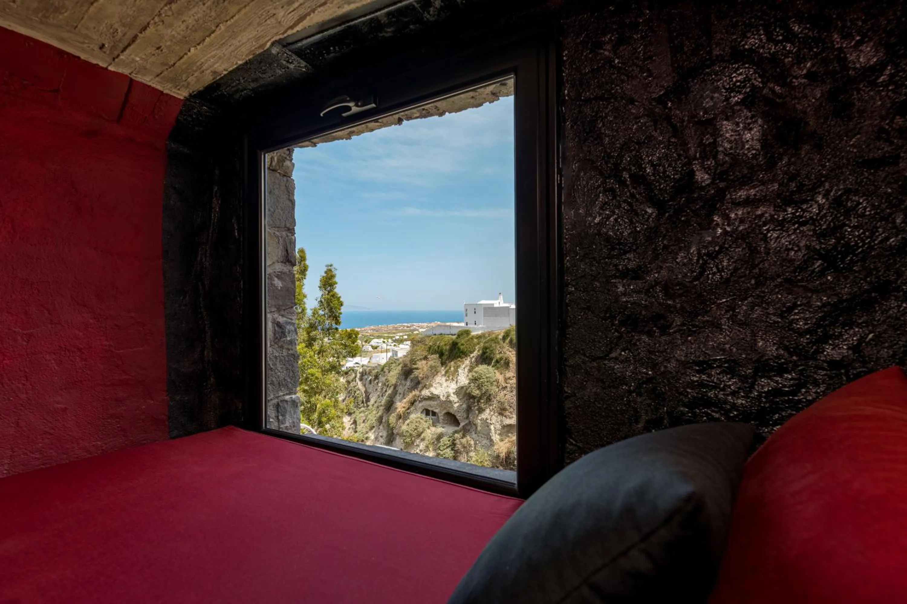 Natural landscape in Canyon Santorini