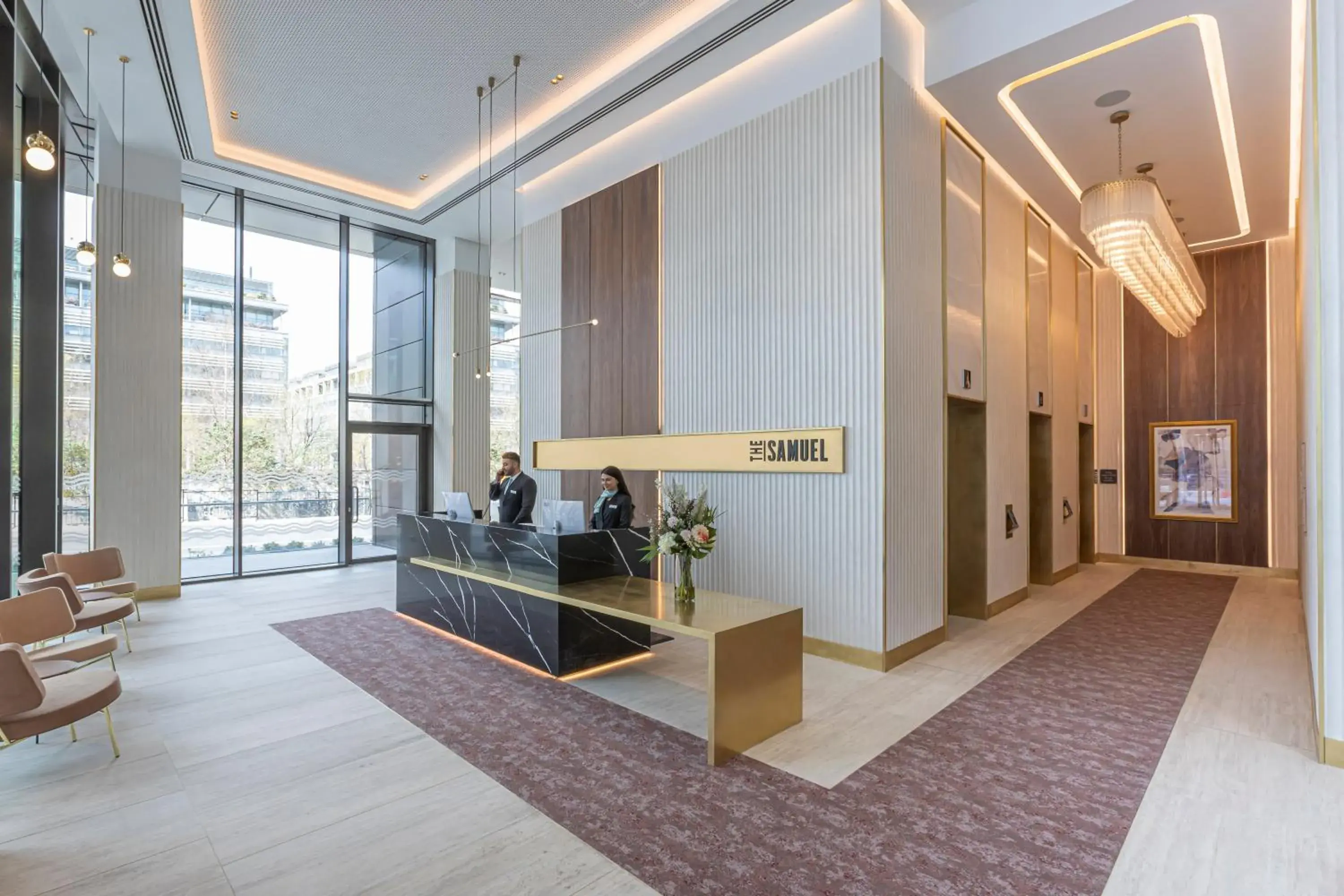 Lobby or reception in The Samuel Hotel, Dublin City Centre Lobby or reception in The Samuel Hotel, Dublin City Centre