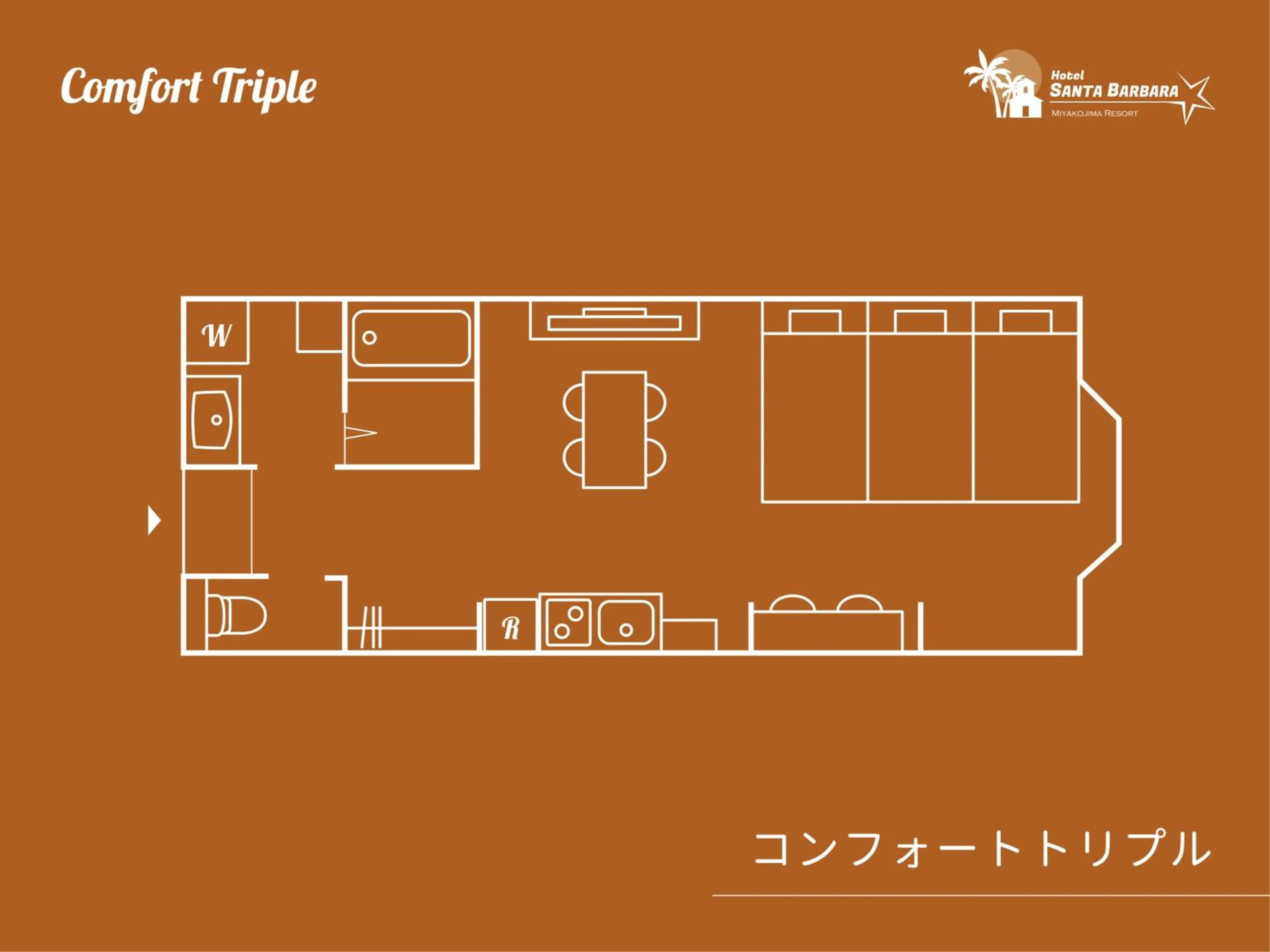 Floor plan in Hotel Santa Barbara Miyakojima Resort