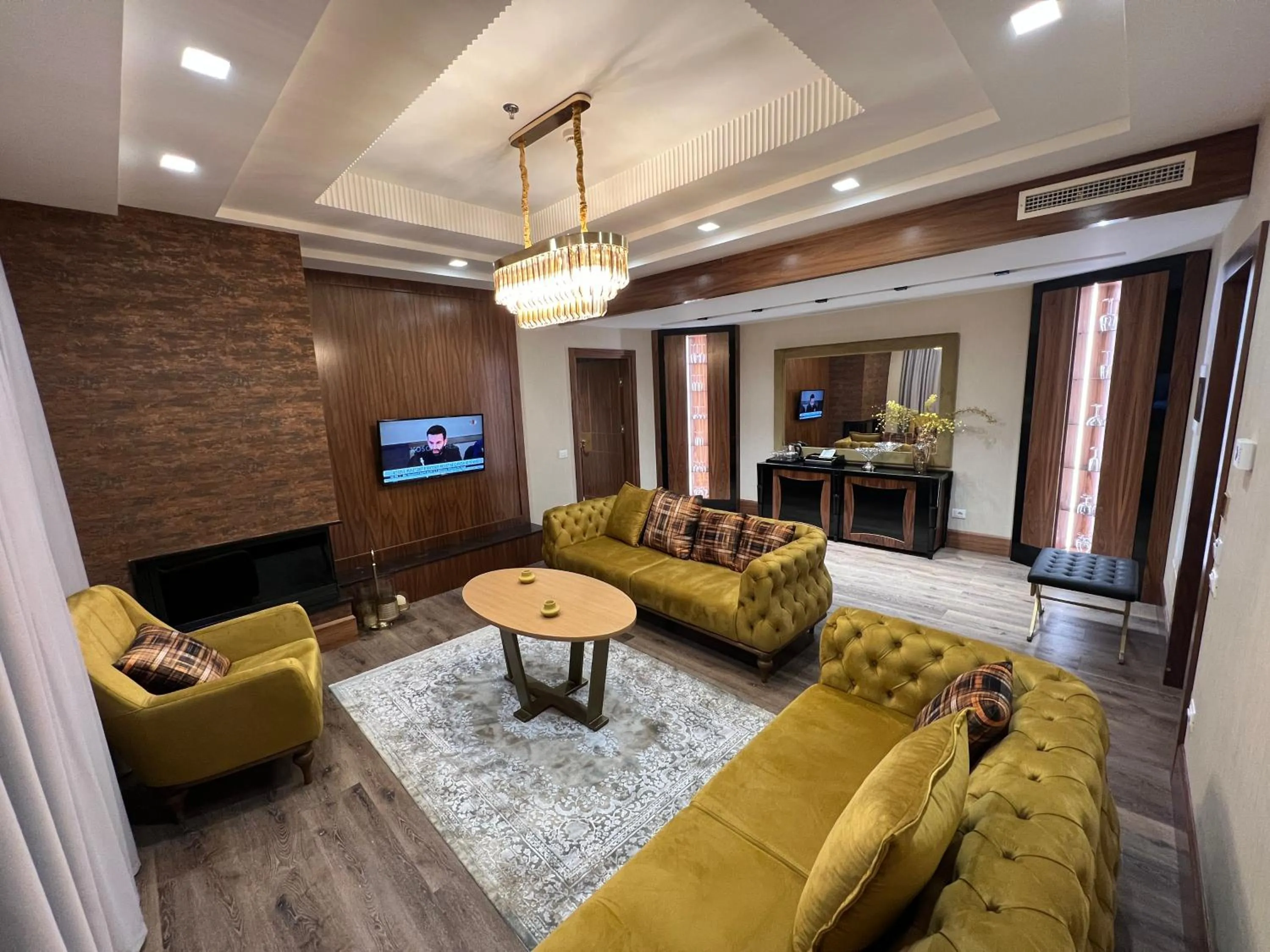 Seating area in Hotel Golden Palace