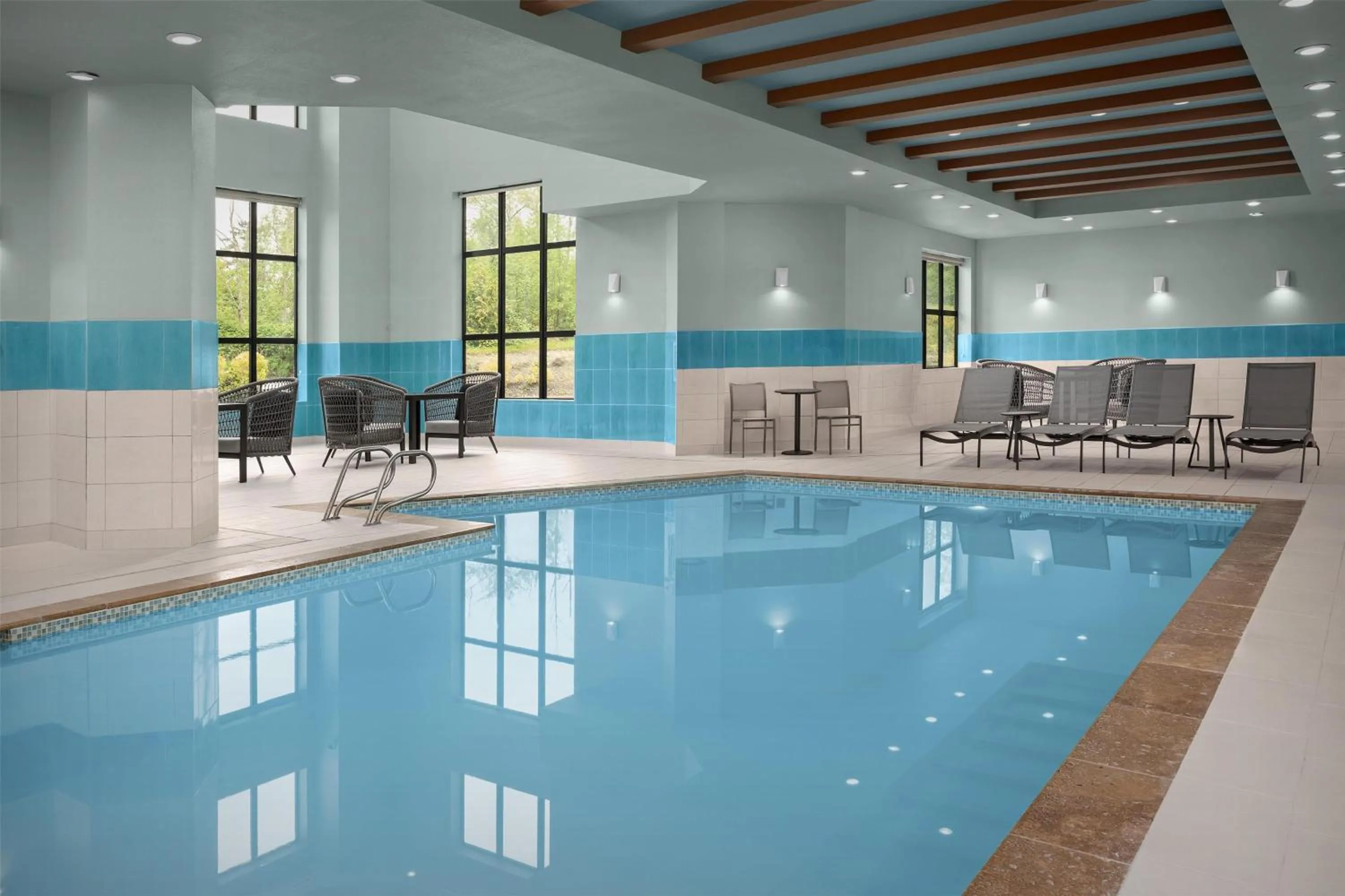 Pool view in Homewood Suites by Hilton Seattle/Lynnwood