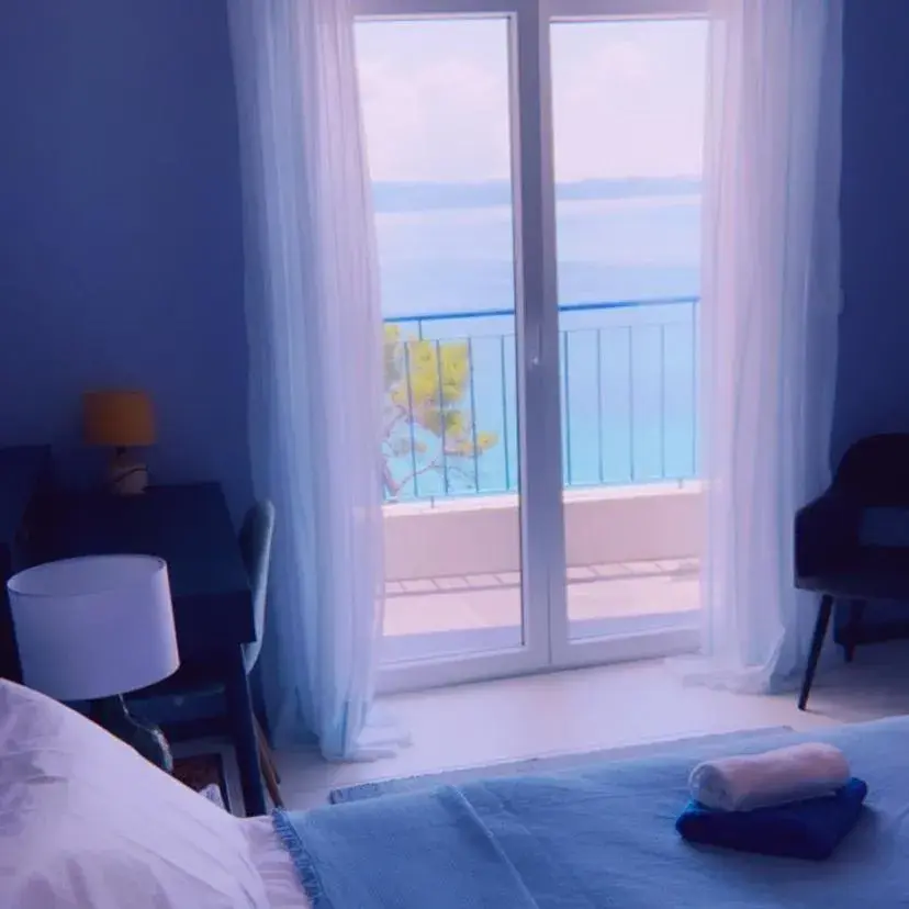 Deluxe Double Room with Balcony and Sea View in Hotel Elu Iris Deluxe Double Room with Balcony and Sea View in Hotel Elu Iris