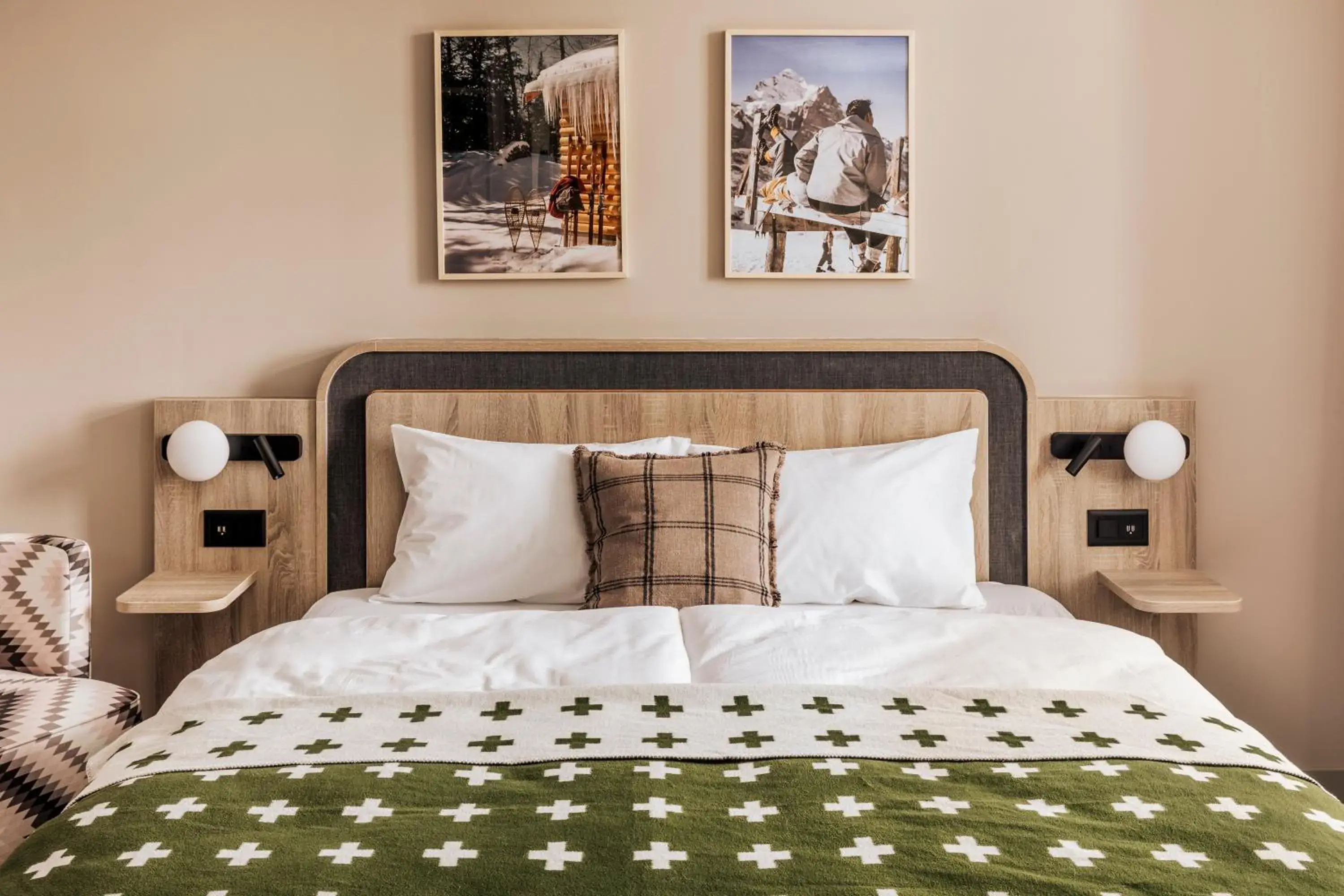 Bed in Hotel Altein Arosa, a Faern Collection Resort Bed in Hotel Altein Arosa, a Faern Collection Resort