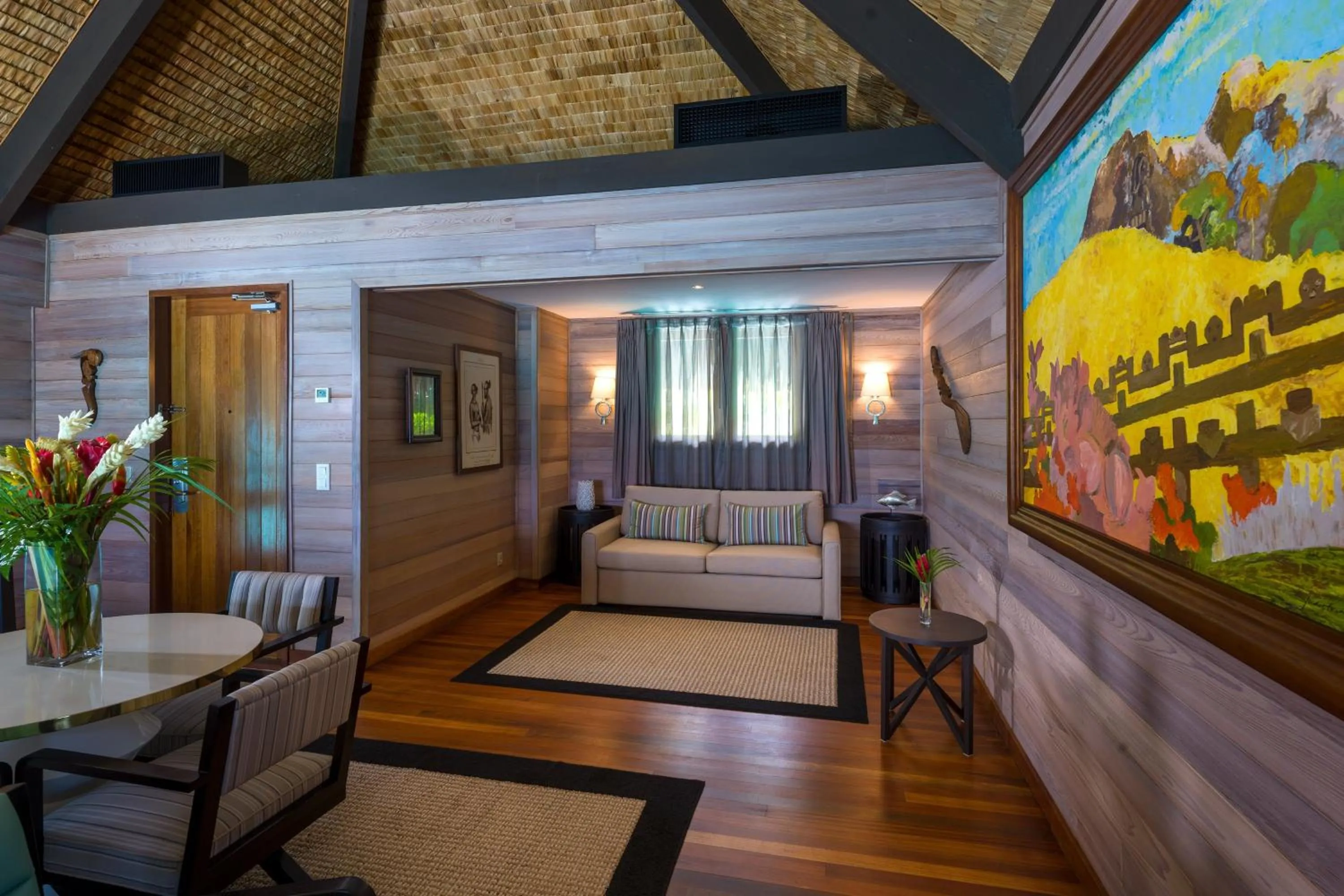 Living room, Bed in The St. Regis Bora Bora Resort