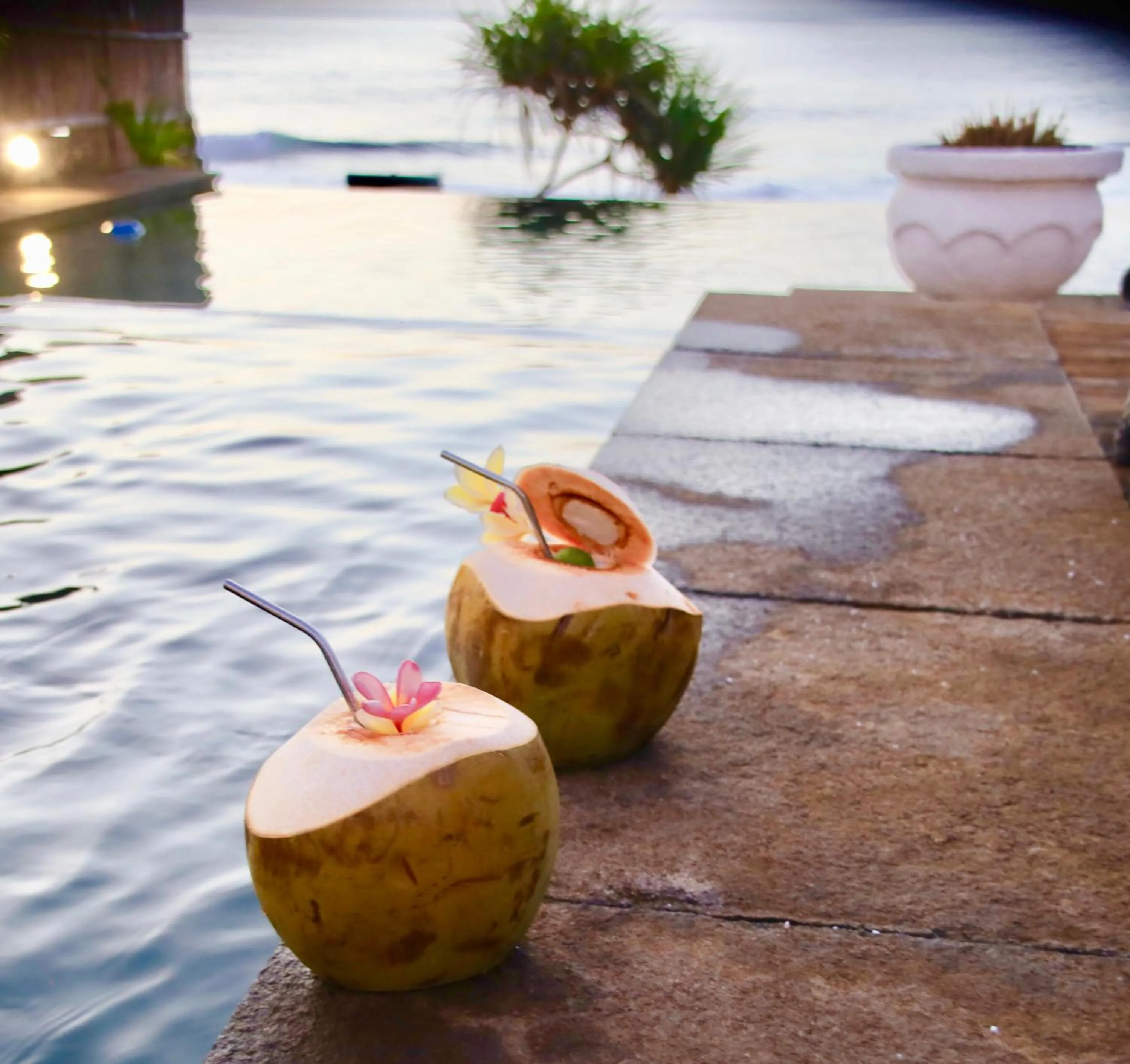 Swimming pool in The Palms Ceningan Hotel