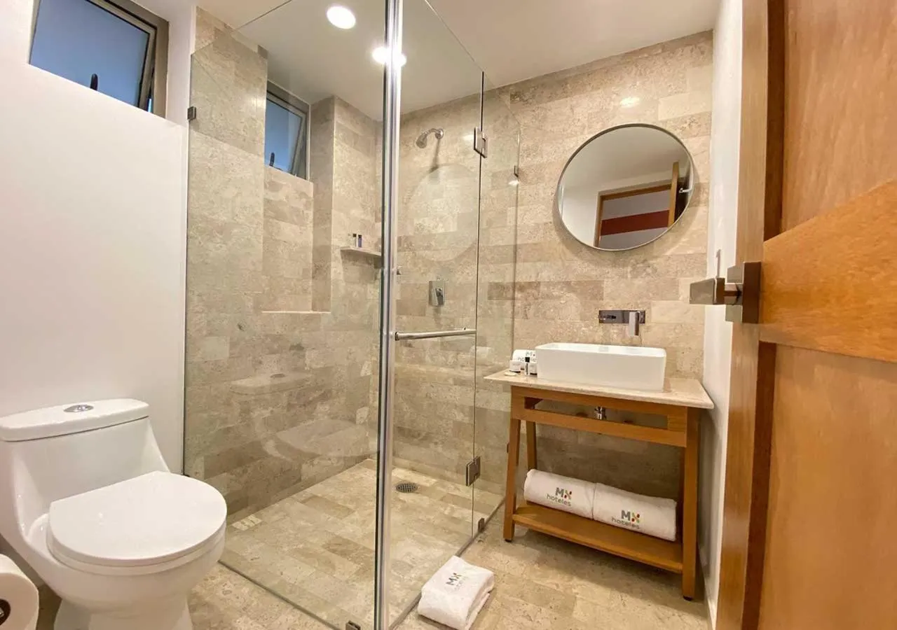 Toilet in Hotel MX condesa CDMX, Trademark Collection by Wyndham