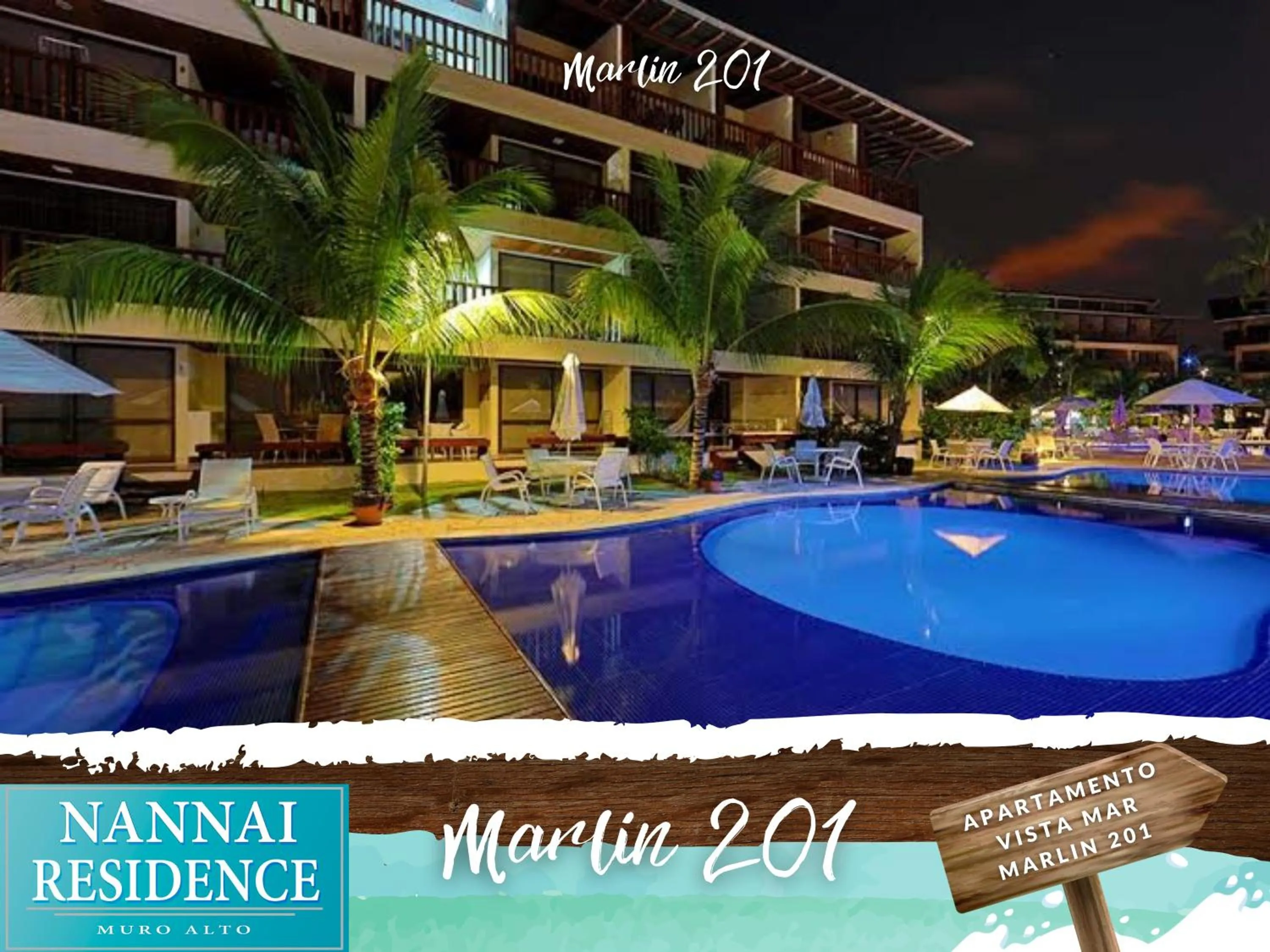 Swimming pool in NANNAI RESIDENCE VISTA MAR Muro alto