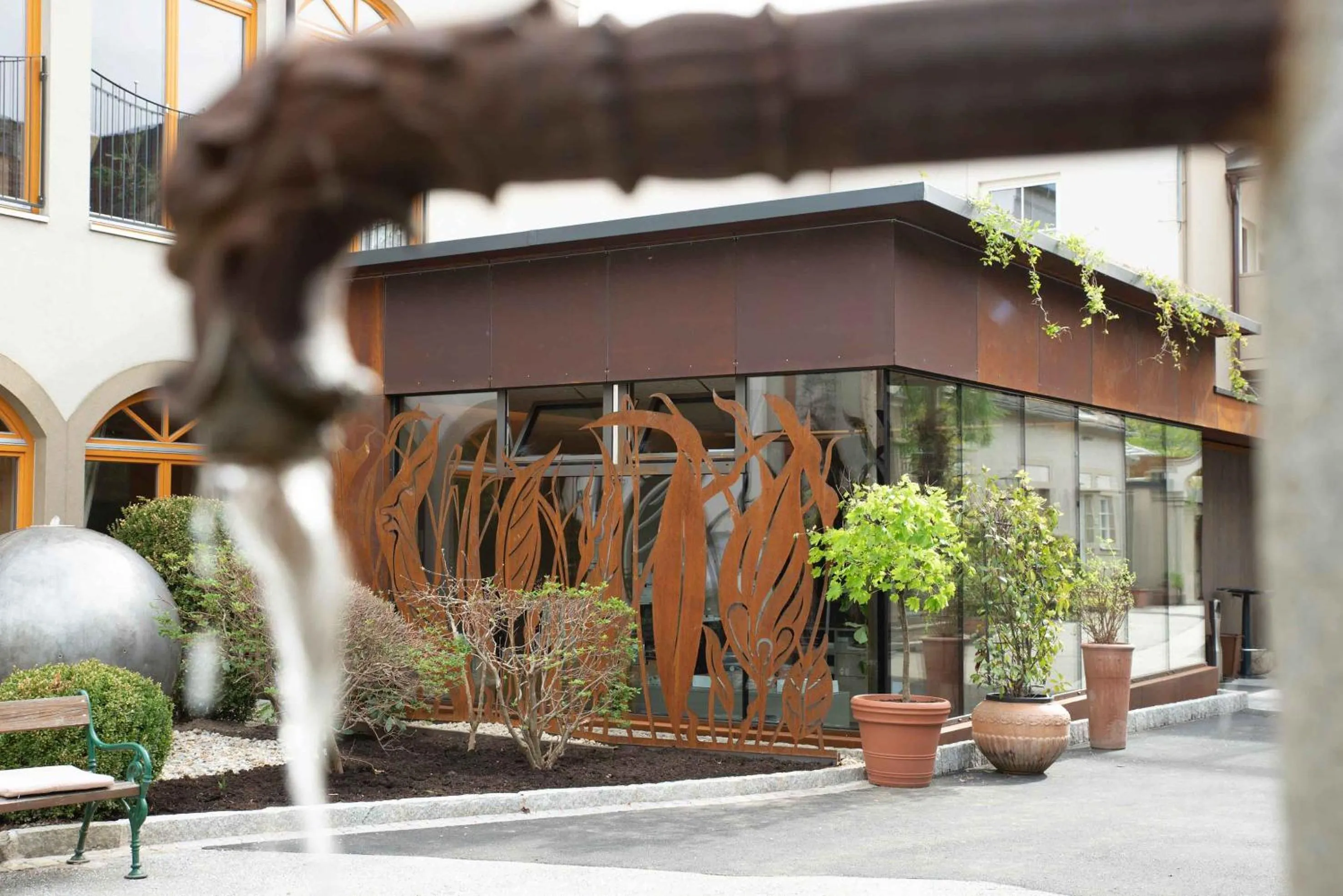 Patio in Garten-Hotel Ochensberger