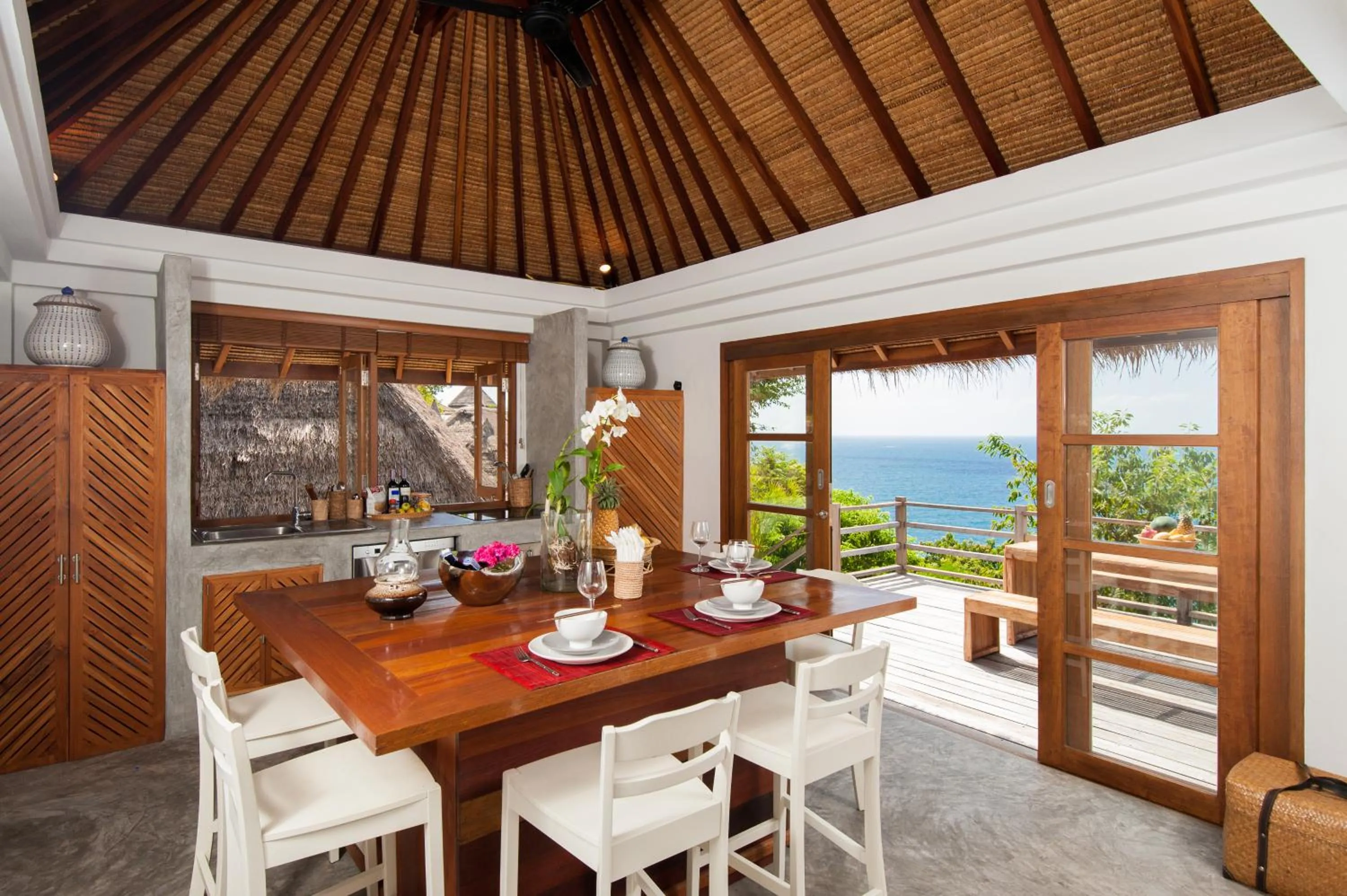 Dining area in Cape Shark Villas