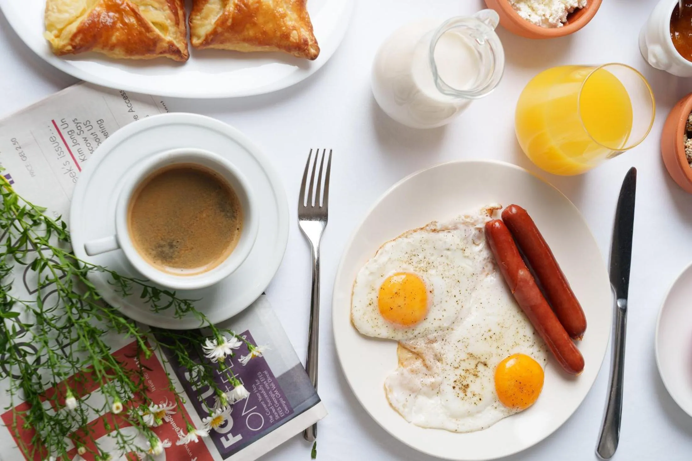 Food and drinks in Eleven Inn Tbilisi