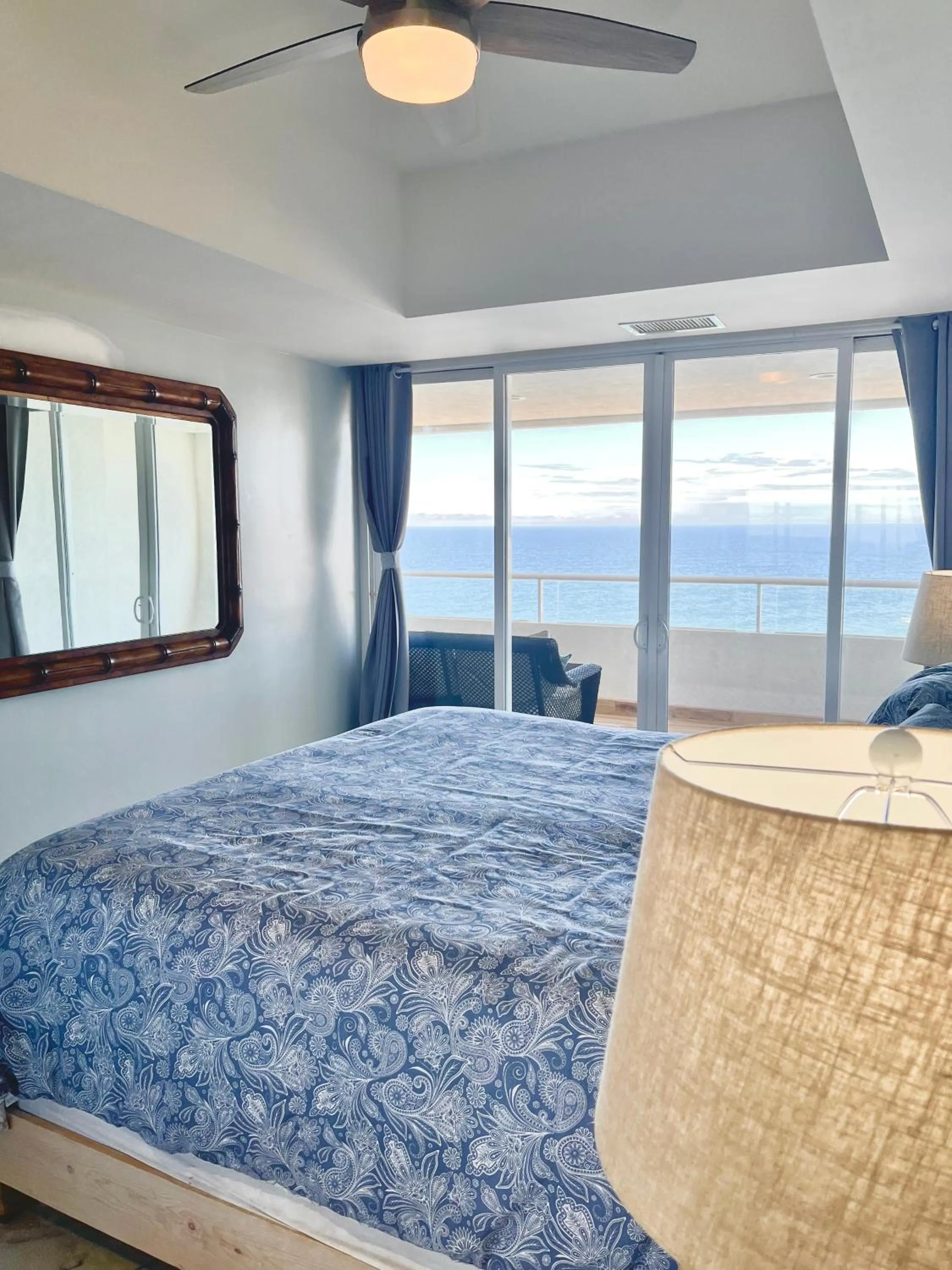 Bed in Beachfront Condo close Puerto Nuevo, Papas, and Valle de Guadalupe