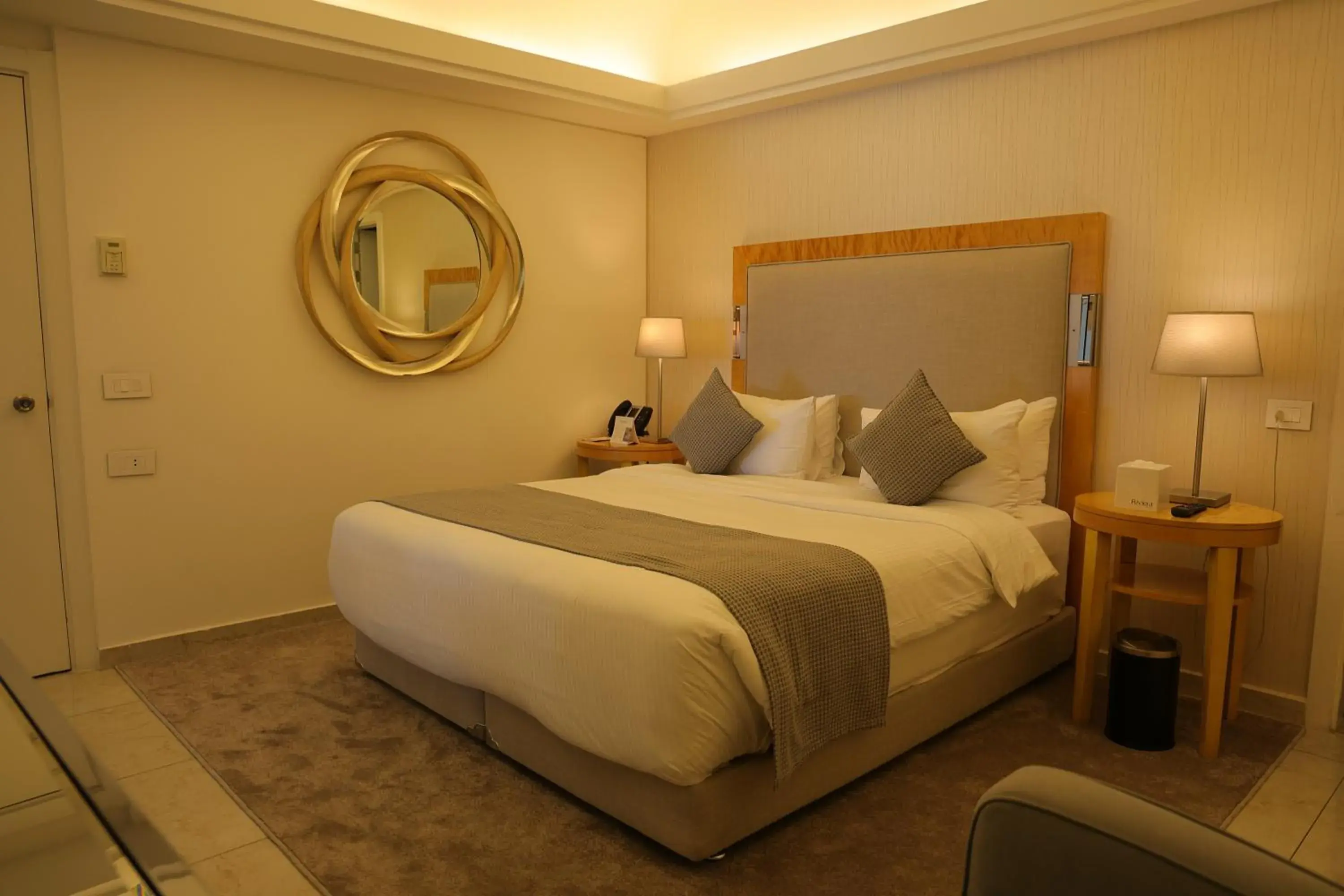 Bed in Riviera Hotel and Beach Lounge, Beirut Bed in Riviera Hotel and Beach Lounge, Beirut