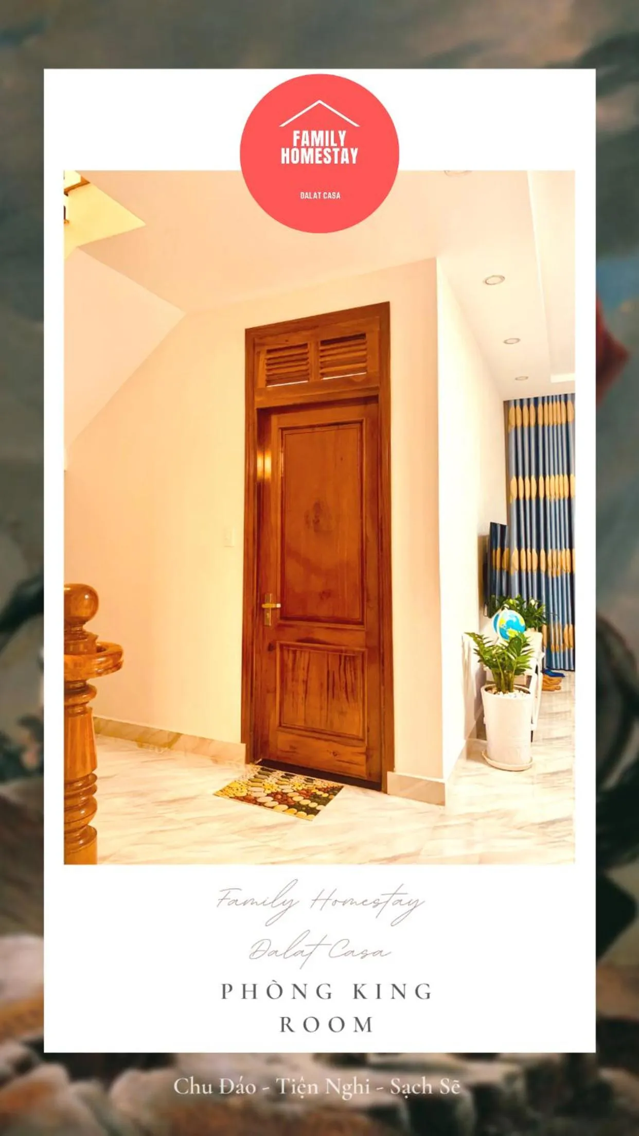 Text overlay in Family Homestay Dalat Casa