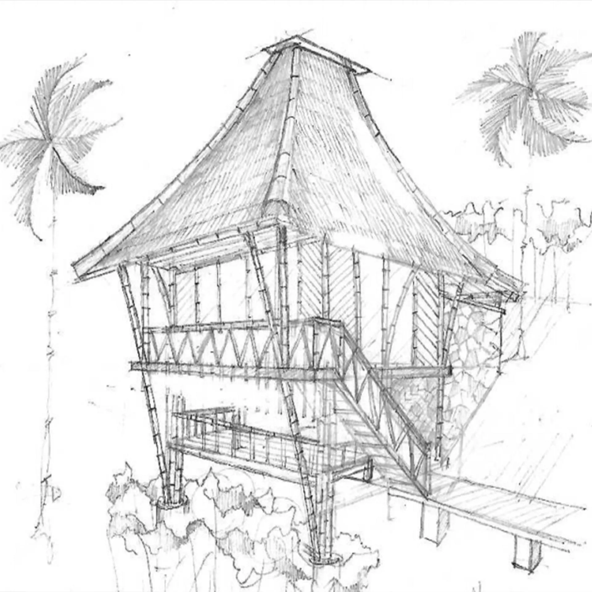 Property building in Elang Hillside Bamboo Villas