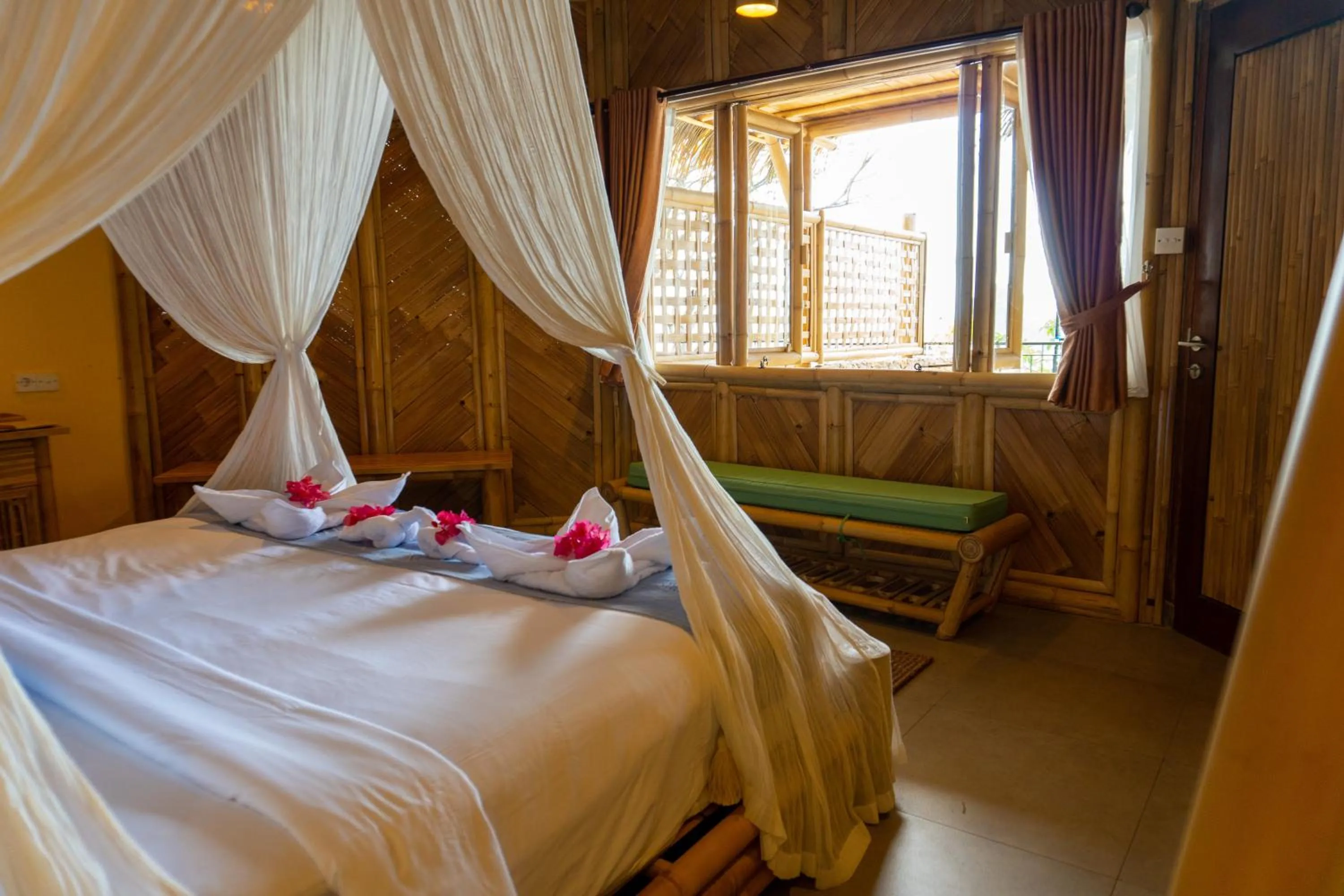 Bedroom, Bed in Elang Hillside Bamboo Villas