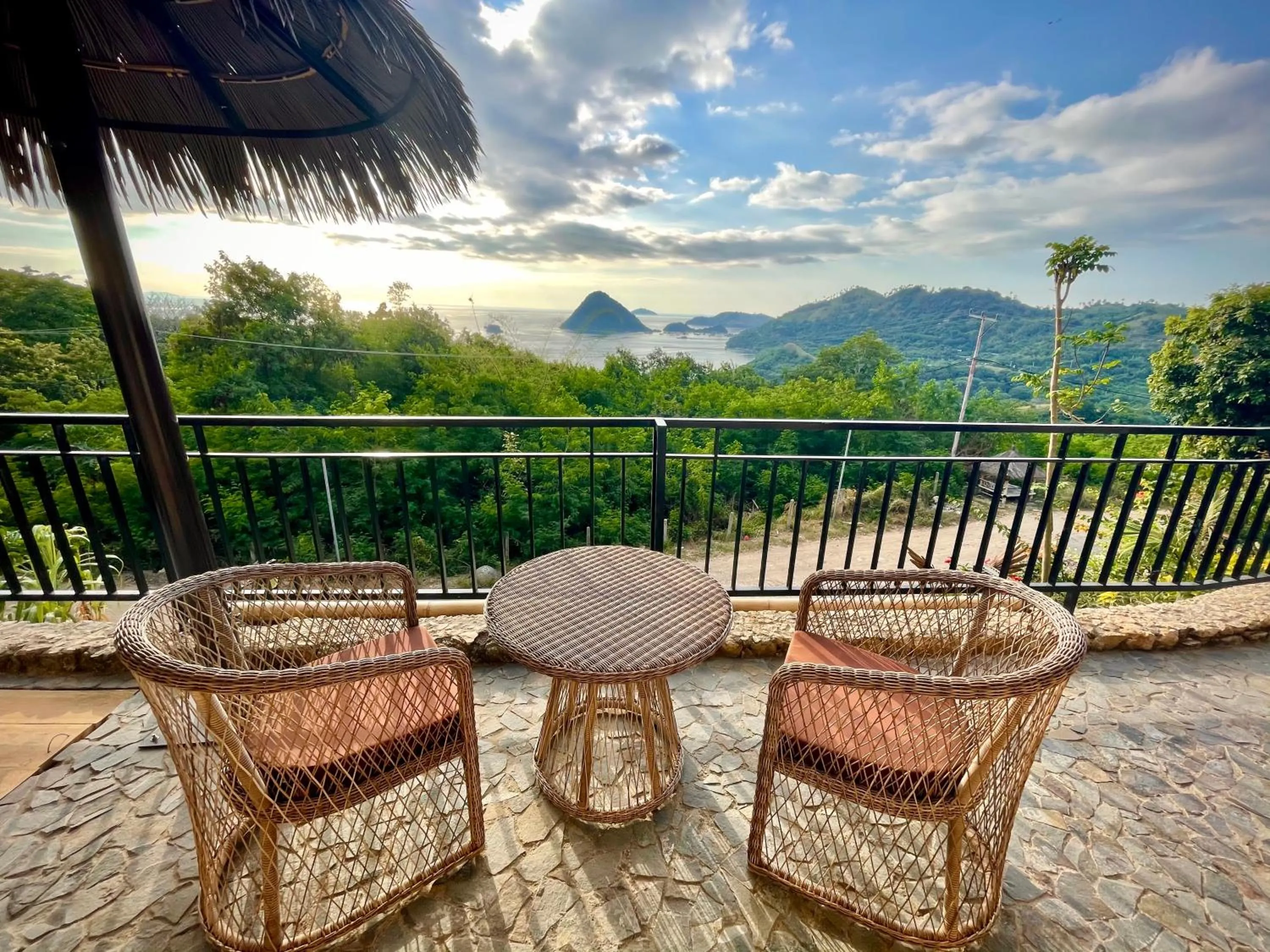 Balcony/Terrace in Elang Hillside Bamboo Villas