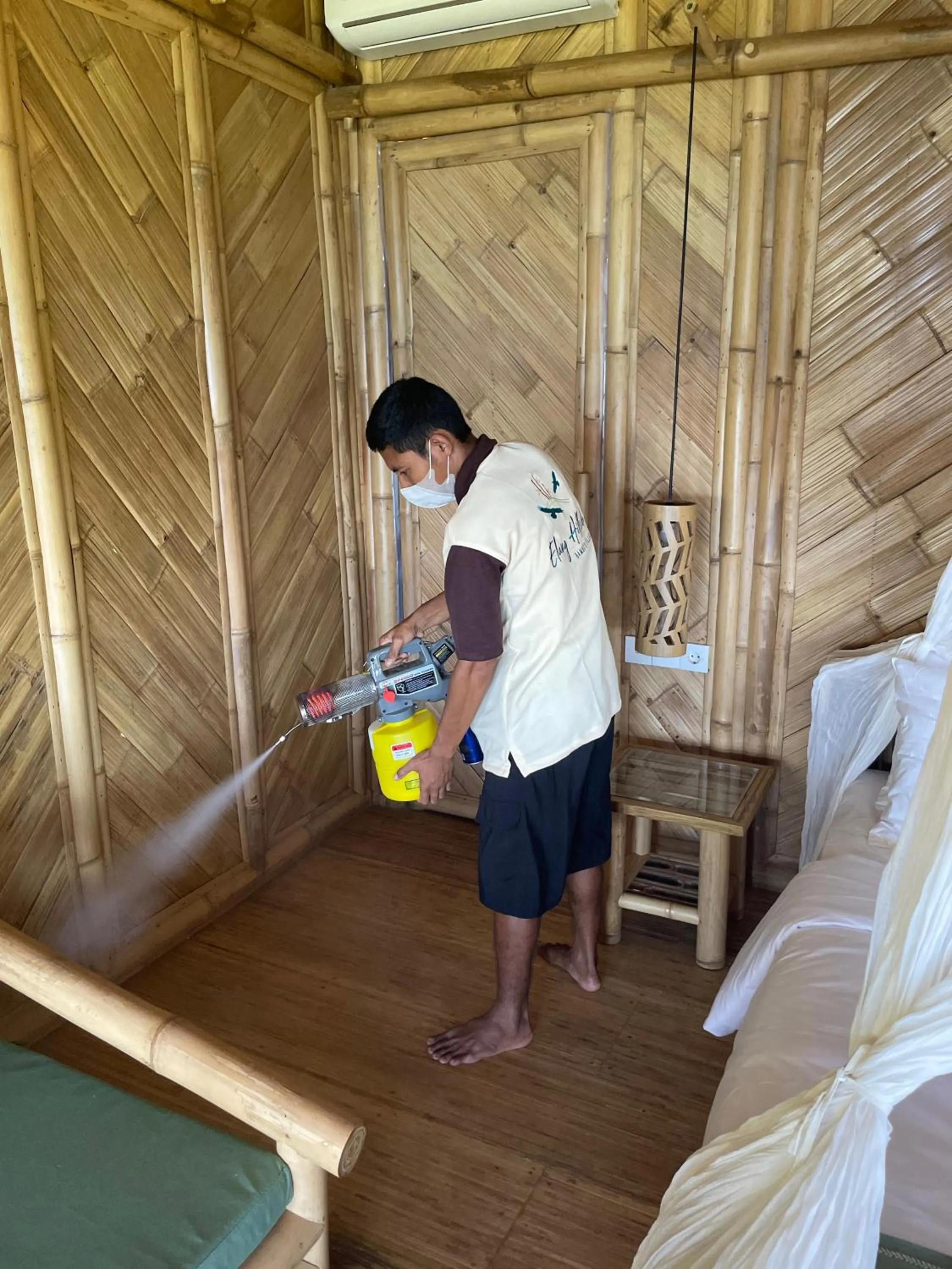 People in Elang Hillside Bamboo Villas