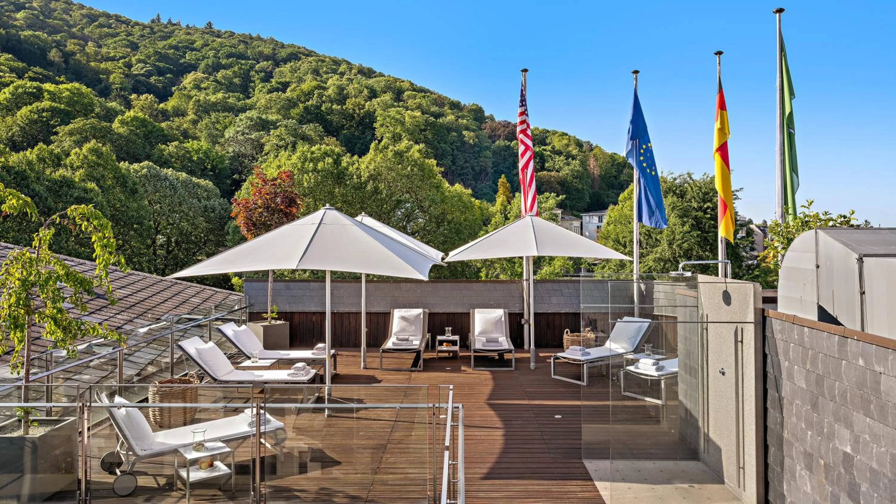 Swimming pool in Hotel Europäischer Hof Heidelberg, Bestes Hotel Deutschlands in historischer Architektur