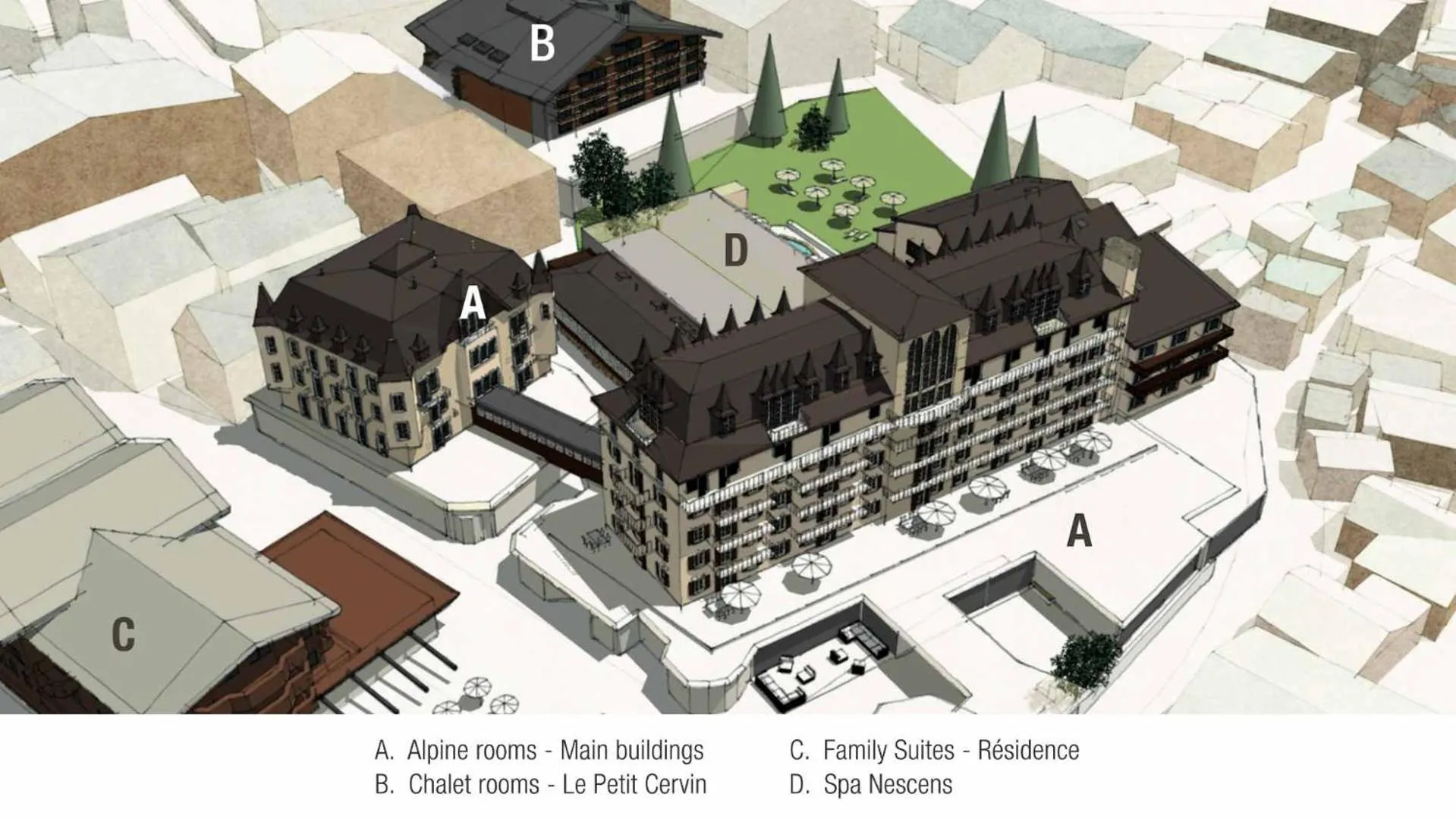 Property building in Mont Cervin Palace