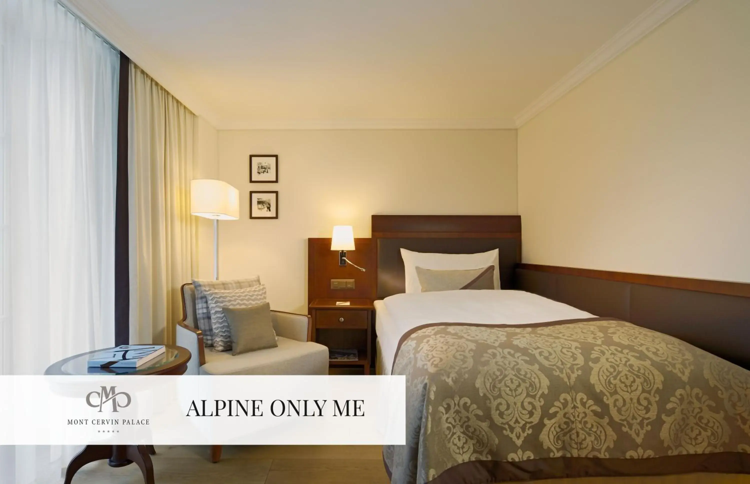 Alpine Single Room in Mont Cervin Palace Alpine Single Room in Mont Cervin Palace