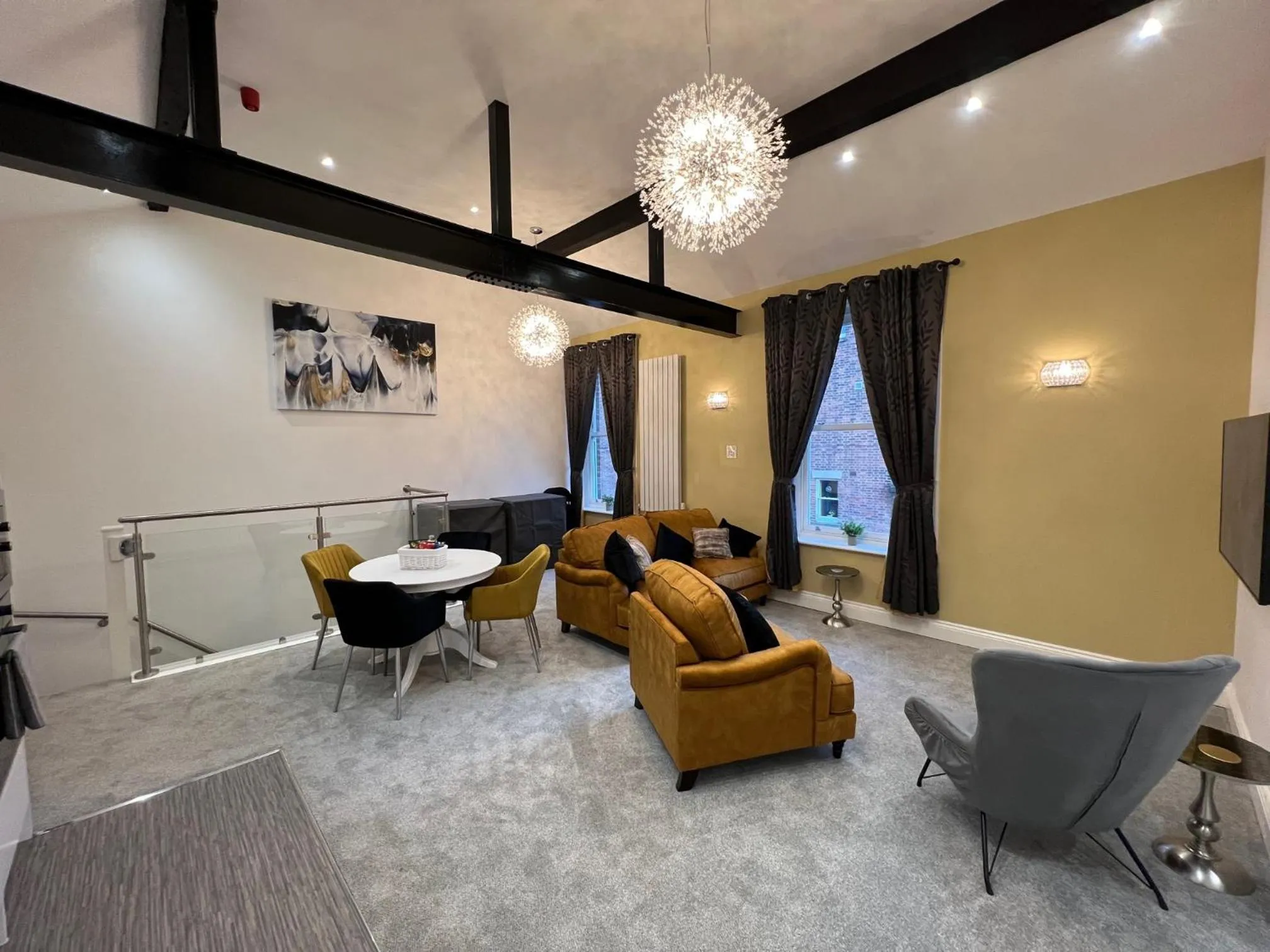 Living room in Winckley Square Residences