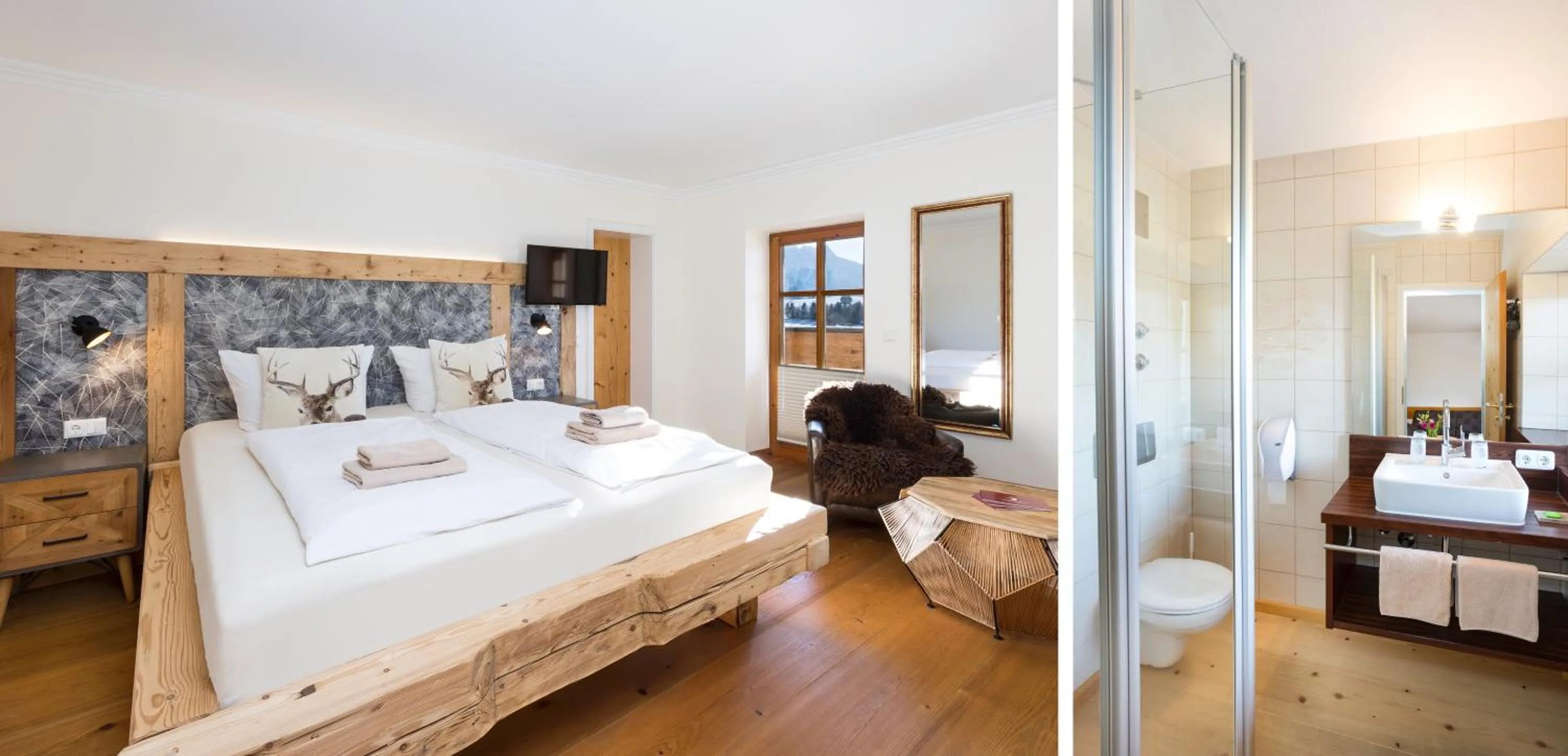 Photo of the whole room, Bed in Landhaus Kössel