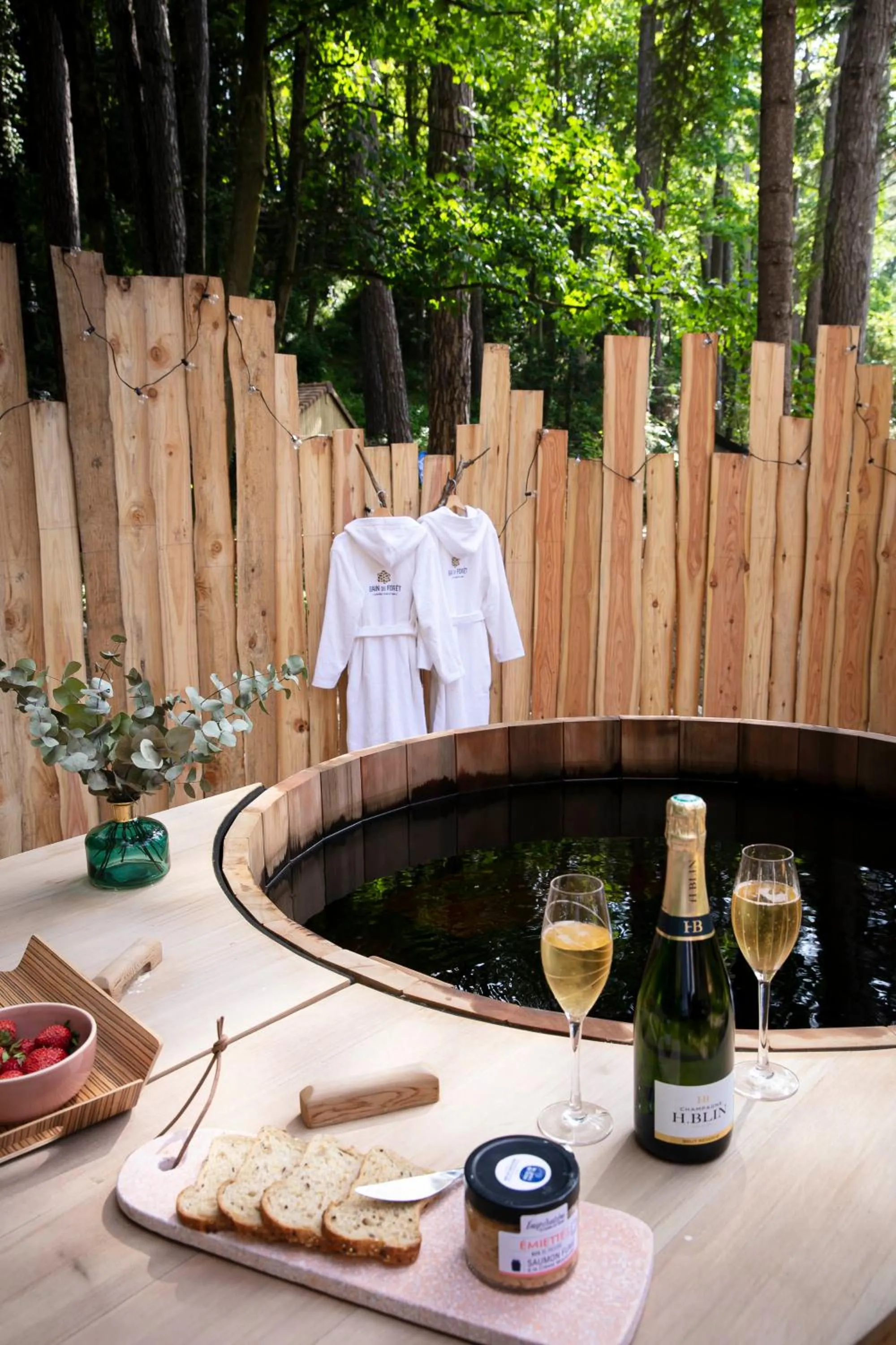 Food and drinks in Bain de forêt - Lodges Cosy & Spa