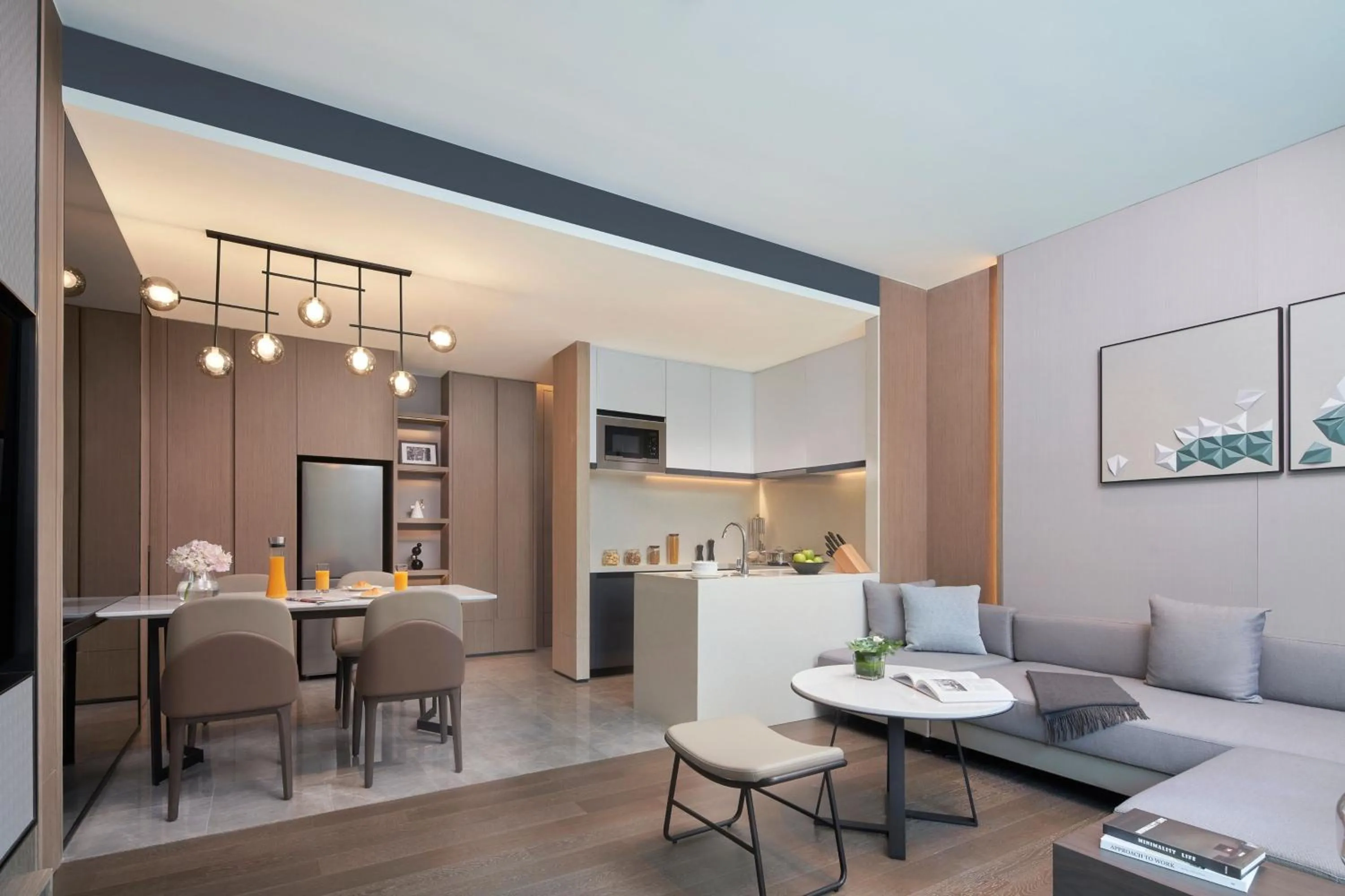 Photo of the whole room in The Meixi Lake, Changsha Marriott Executive Apartments