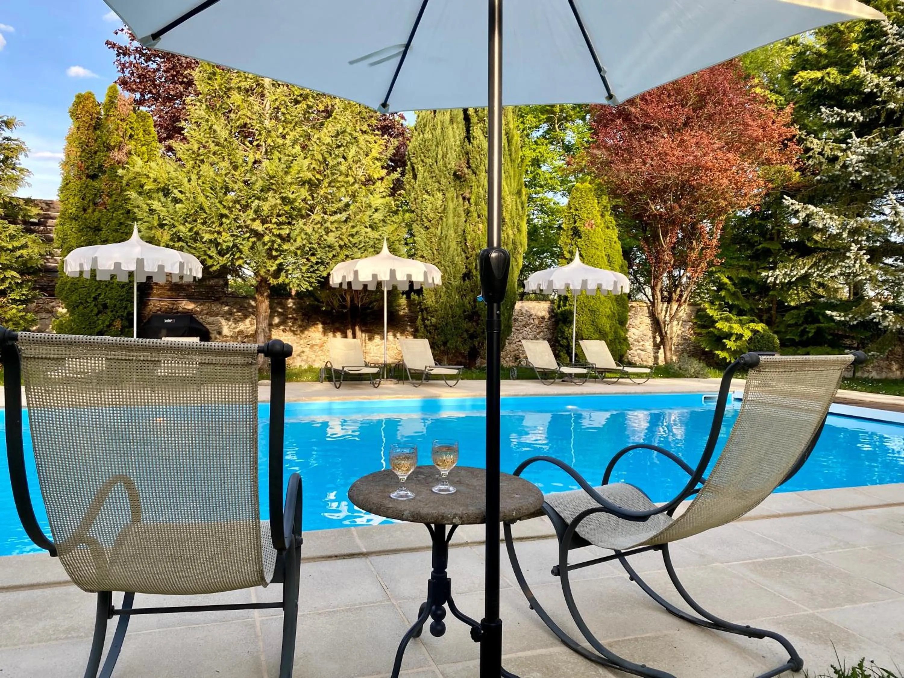 Swimming pool in LA RÉSERVE DE L'AUBE - Hébergements insolites Luxe et Design