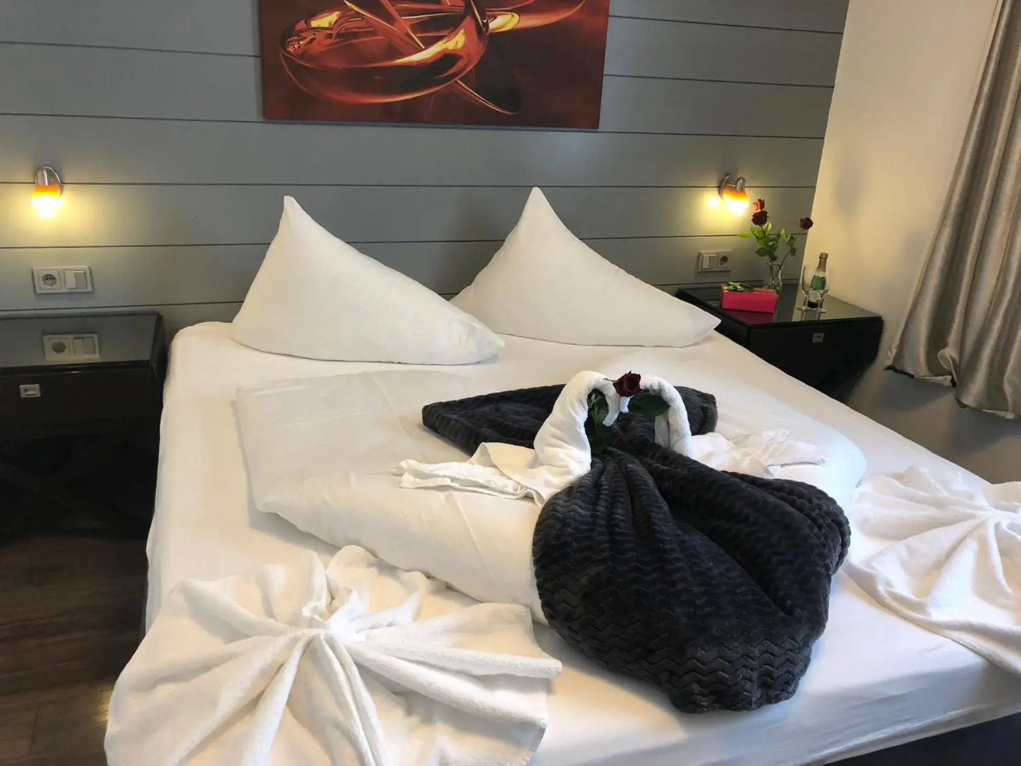 Bed in Hotel Vogelweiderhof