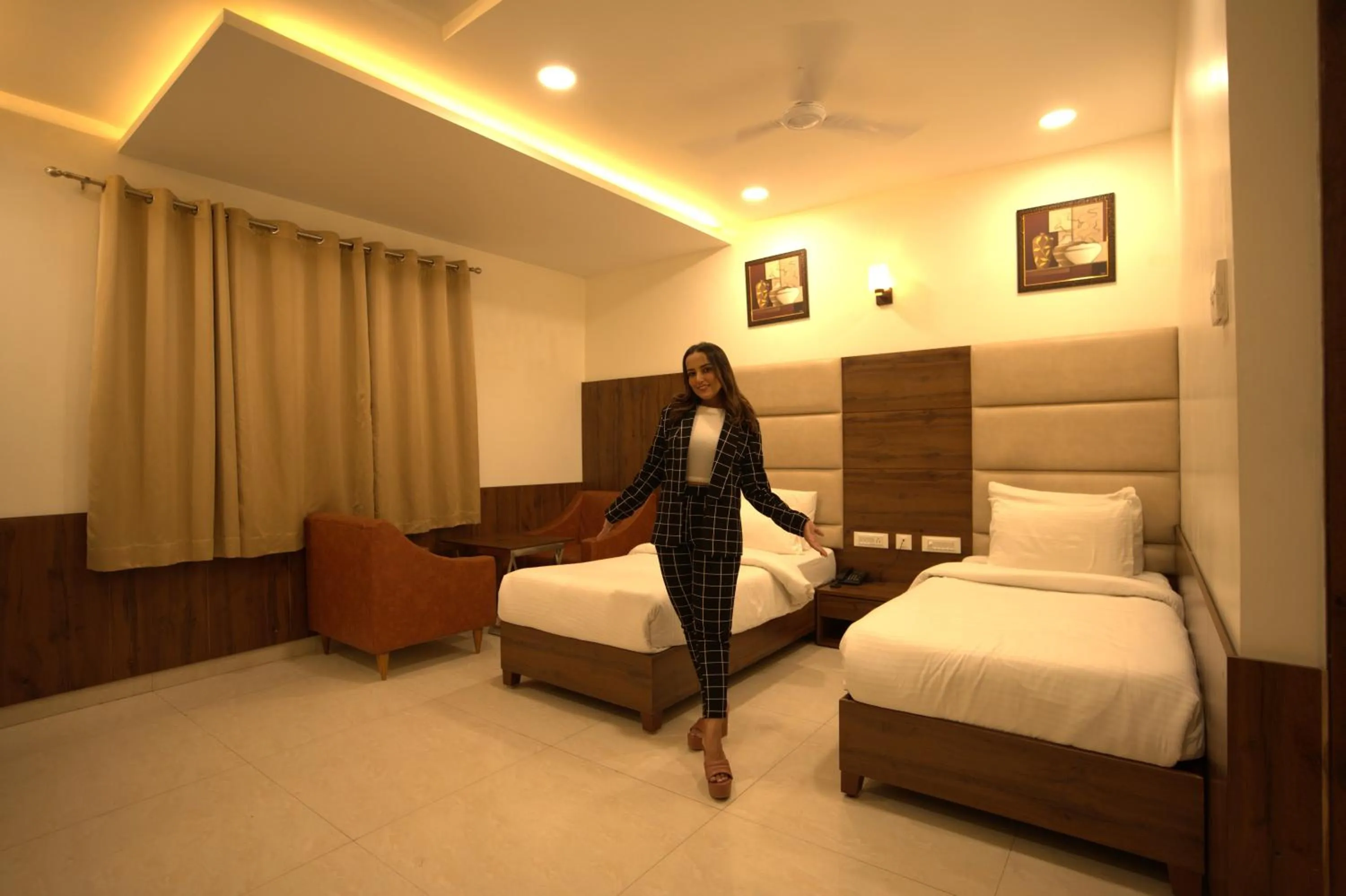 Photo of the whole room, Bed in Hotel Pradeep Star Inn