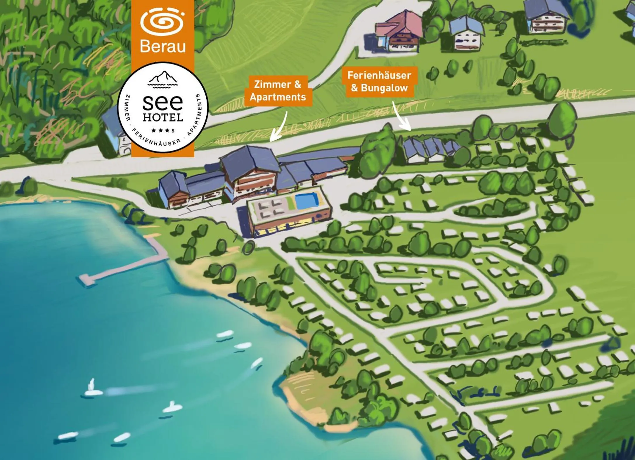 Bird's eye view in Seehotel Berau