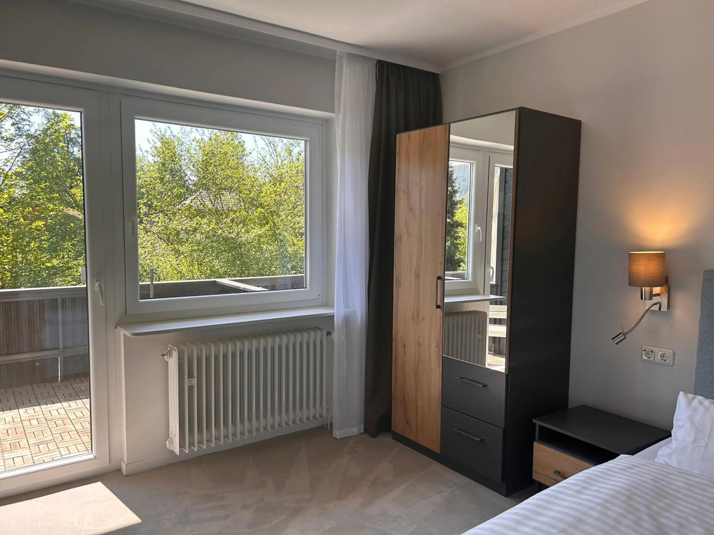 Balcony/Terrace, Bed in Hotel Haus am Hochwald