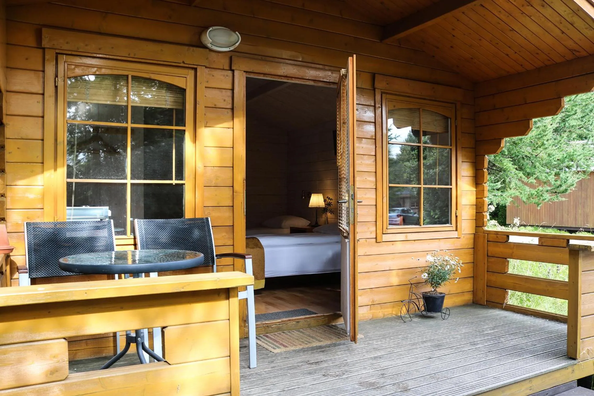 Patio in Hótel Eyvindará