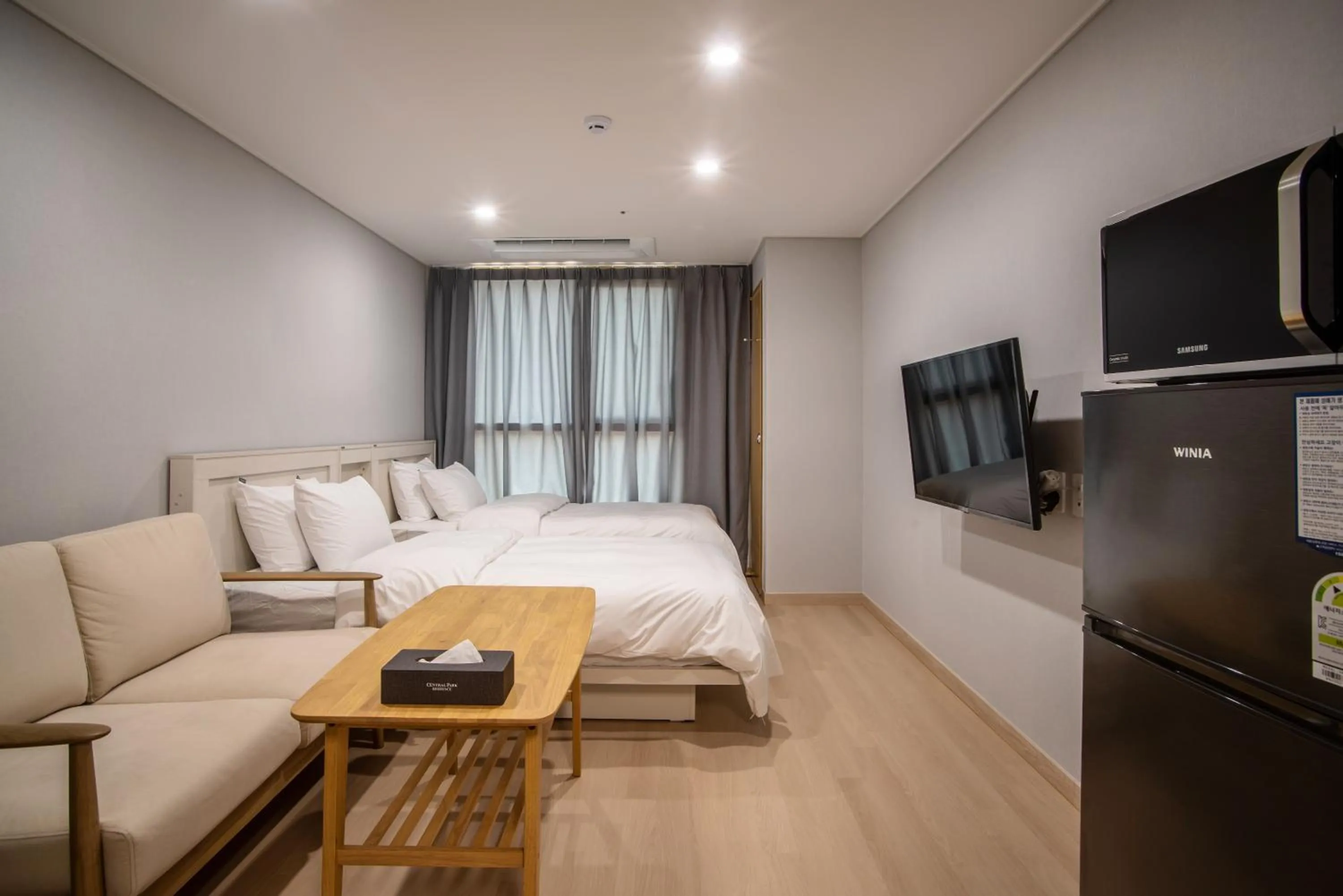 Decorative detail, Bed in Jeju Central Park Residence