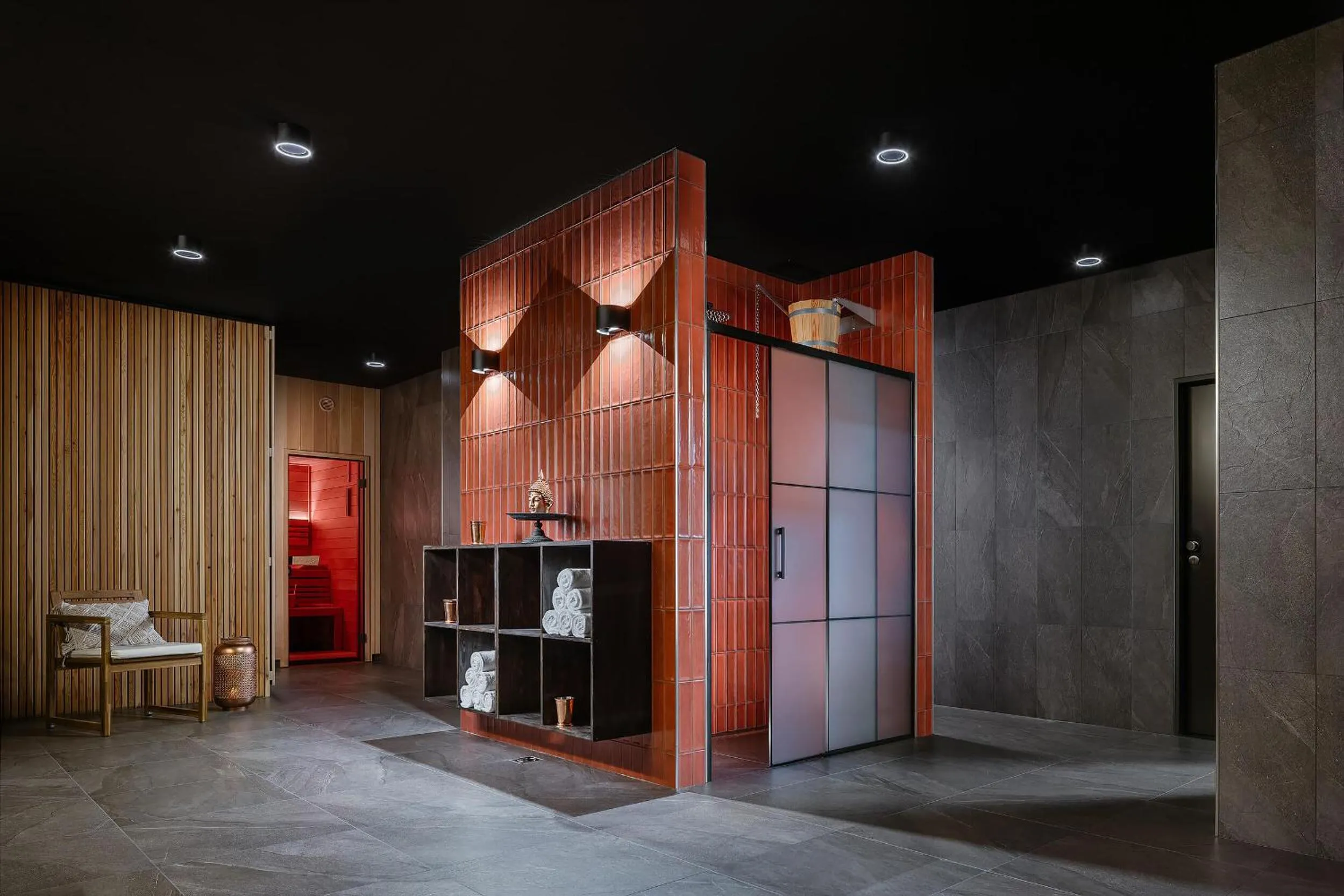 Sauna in Blue Orange Resort