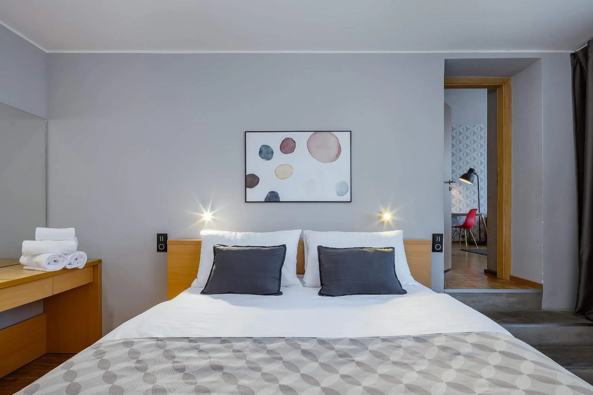 Bed in Blue Orange Resort