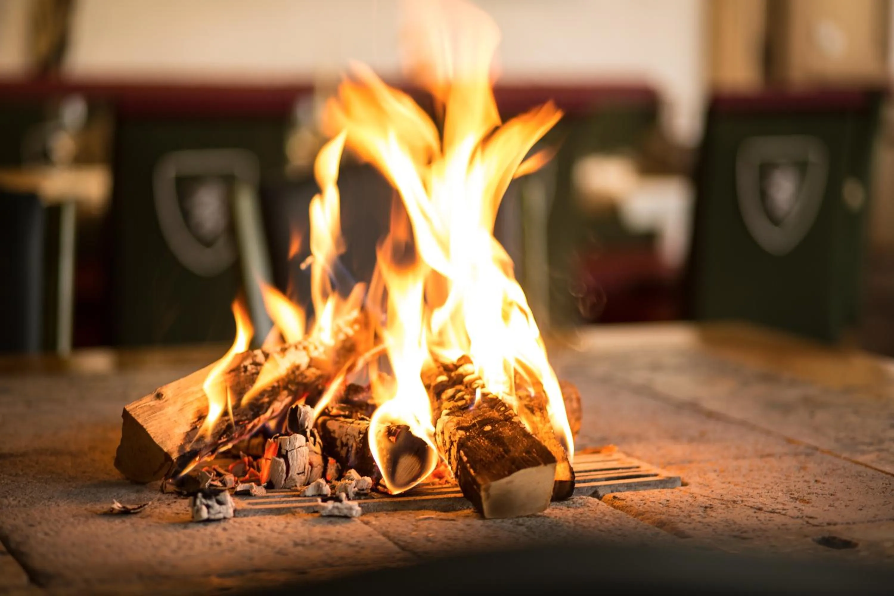 fireplace in Sporthotel Royer