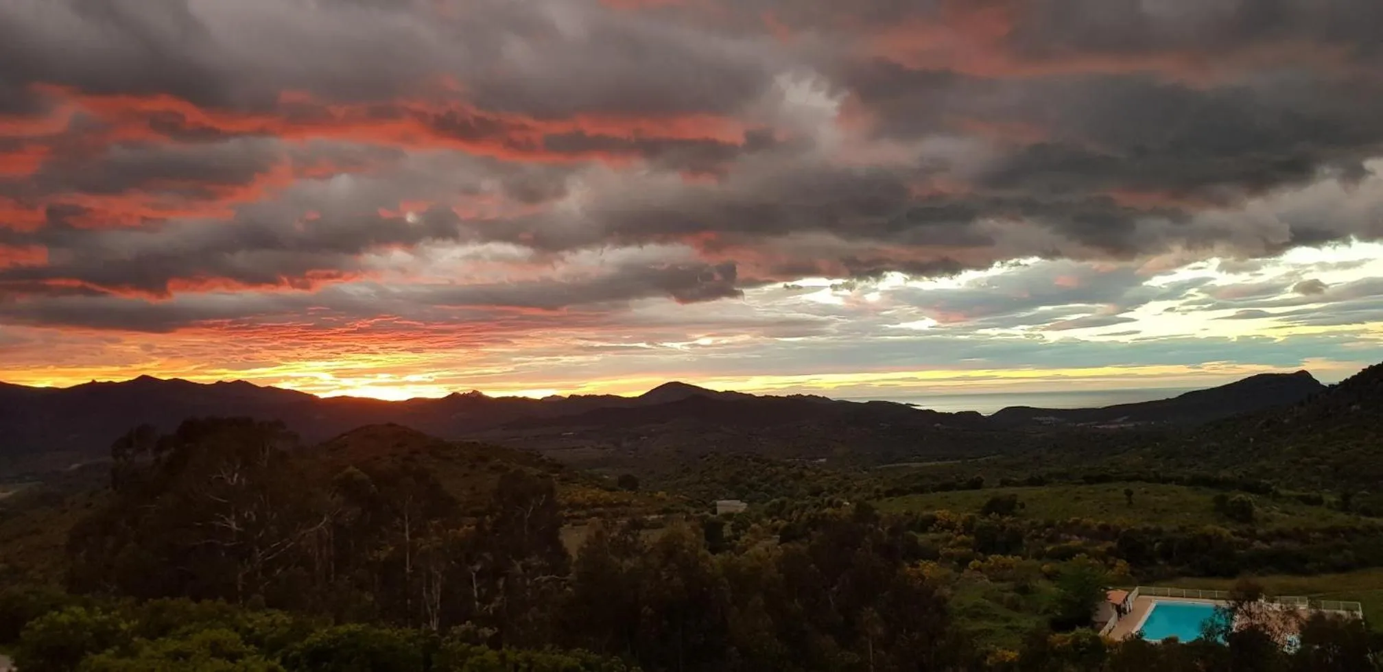 Sunset in Résidence U Nebbiu