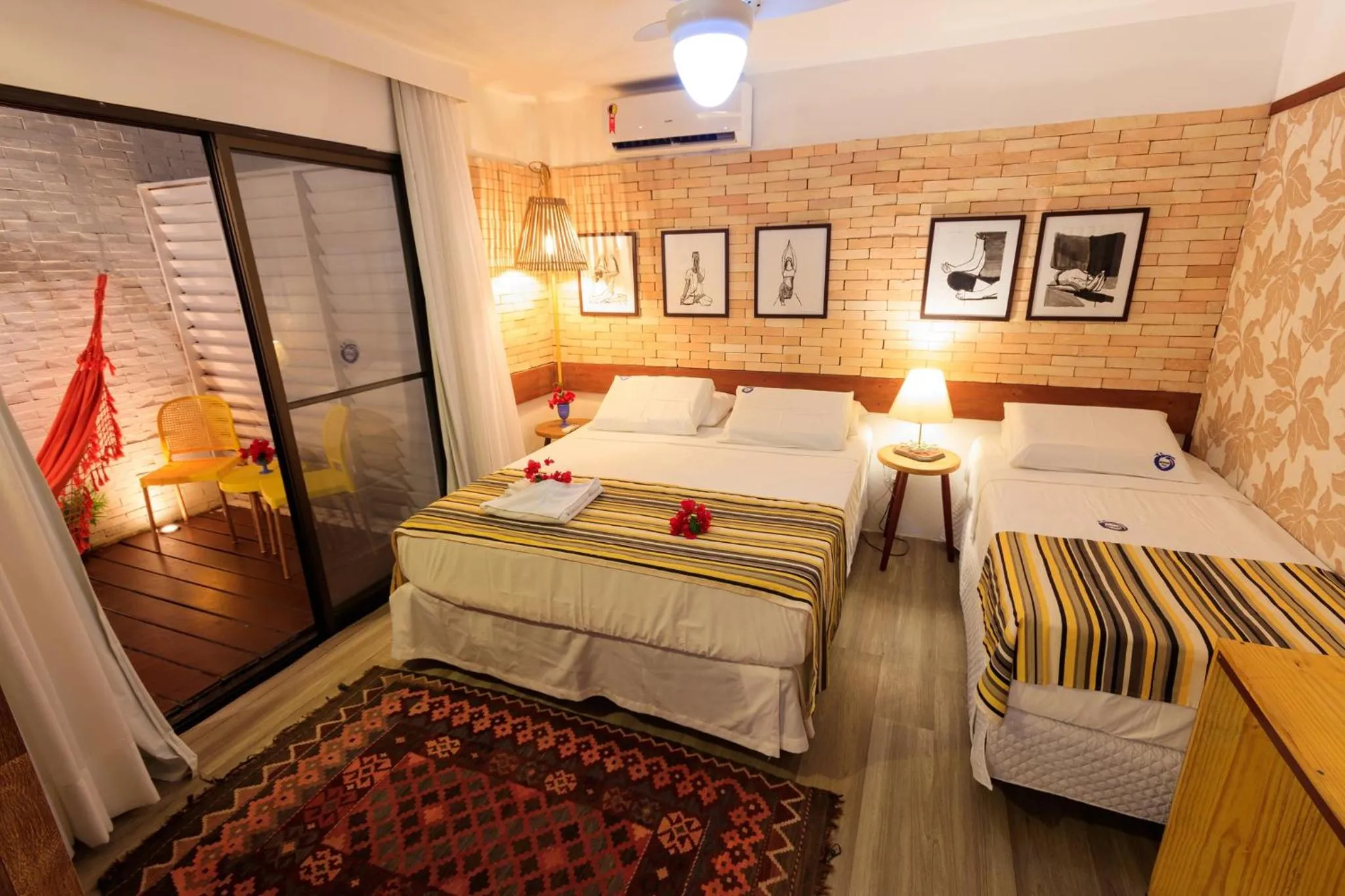 Bedroom, Bed in Pousada Ecohar Yoga