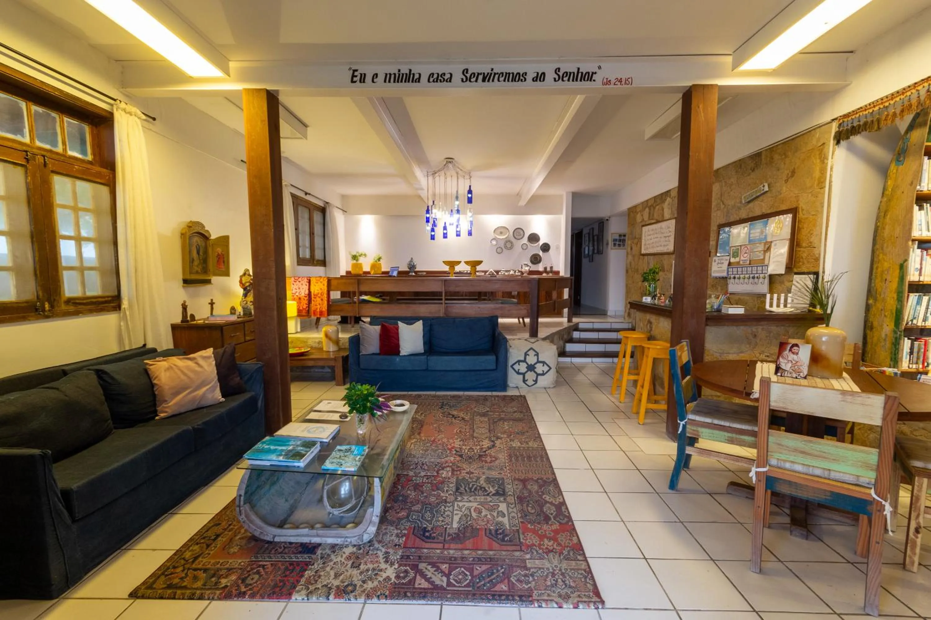 Living room in Pousada Ecohar Yoga