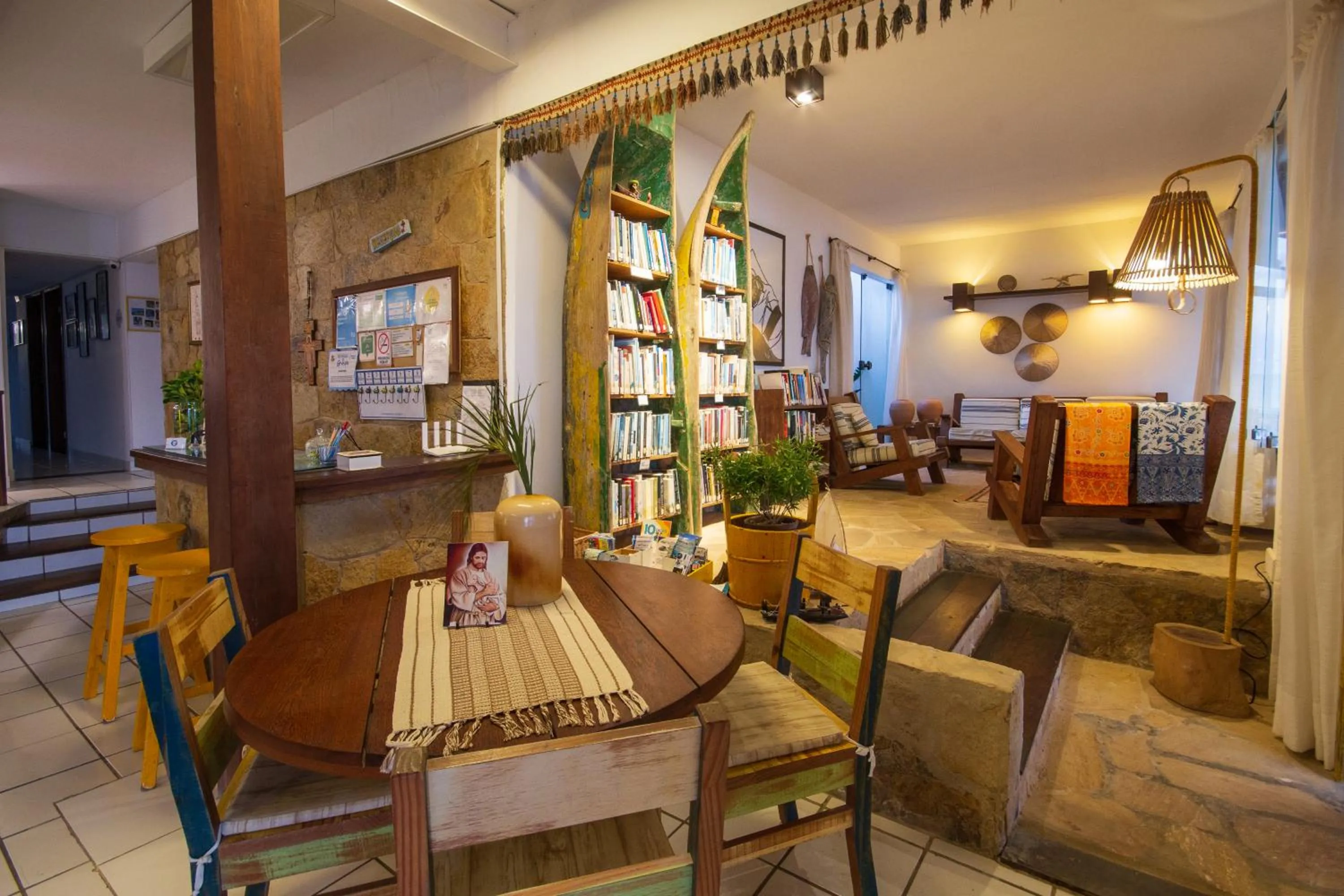 Living room in Pousada Ecohar Yoga